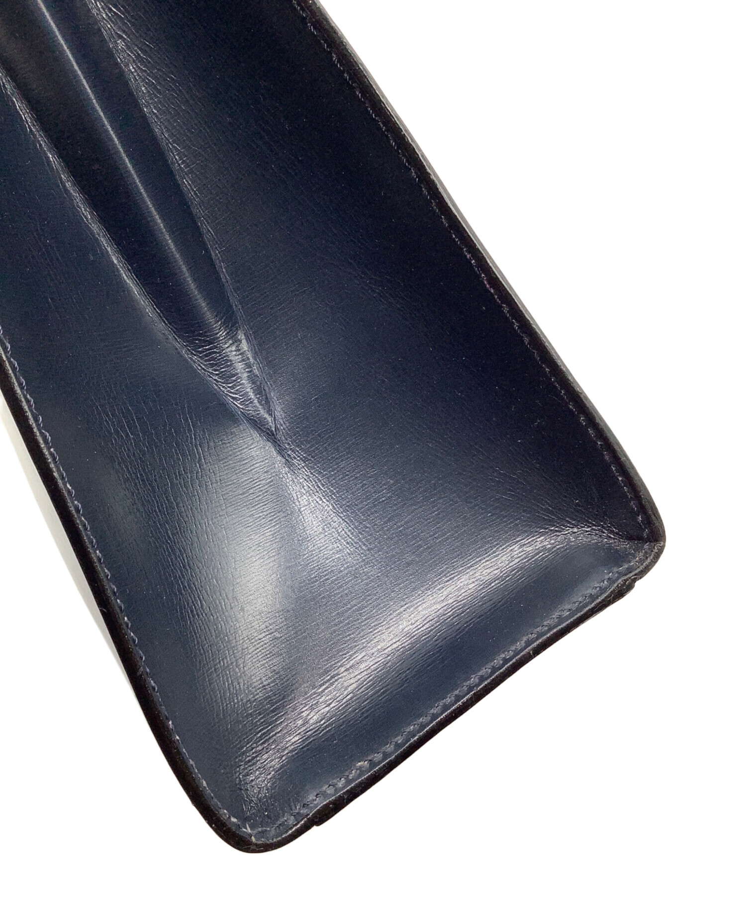 CELINE ネイビー ハンドバッグ セリーヌ)ミディアム クラスプ ショルダーバッグ☆ (CELINE