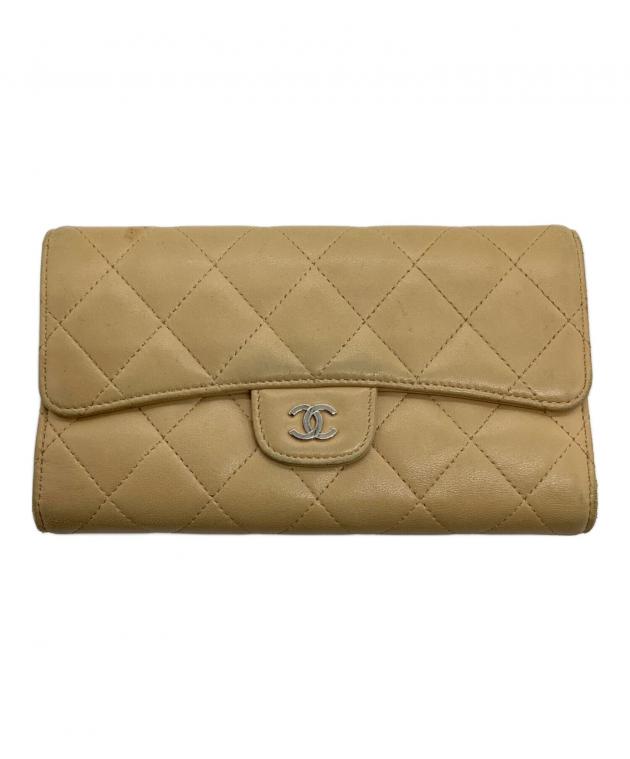 中古・古着通販】CHANEL (シャネル) 長財布 ベージュ｜ブランド・古着