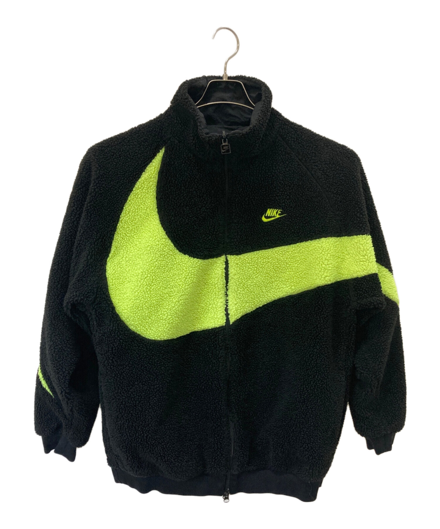 中古・古着通販】NIKE (ナイキ) フリースジャケット ブラック×イエロー 