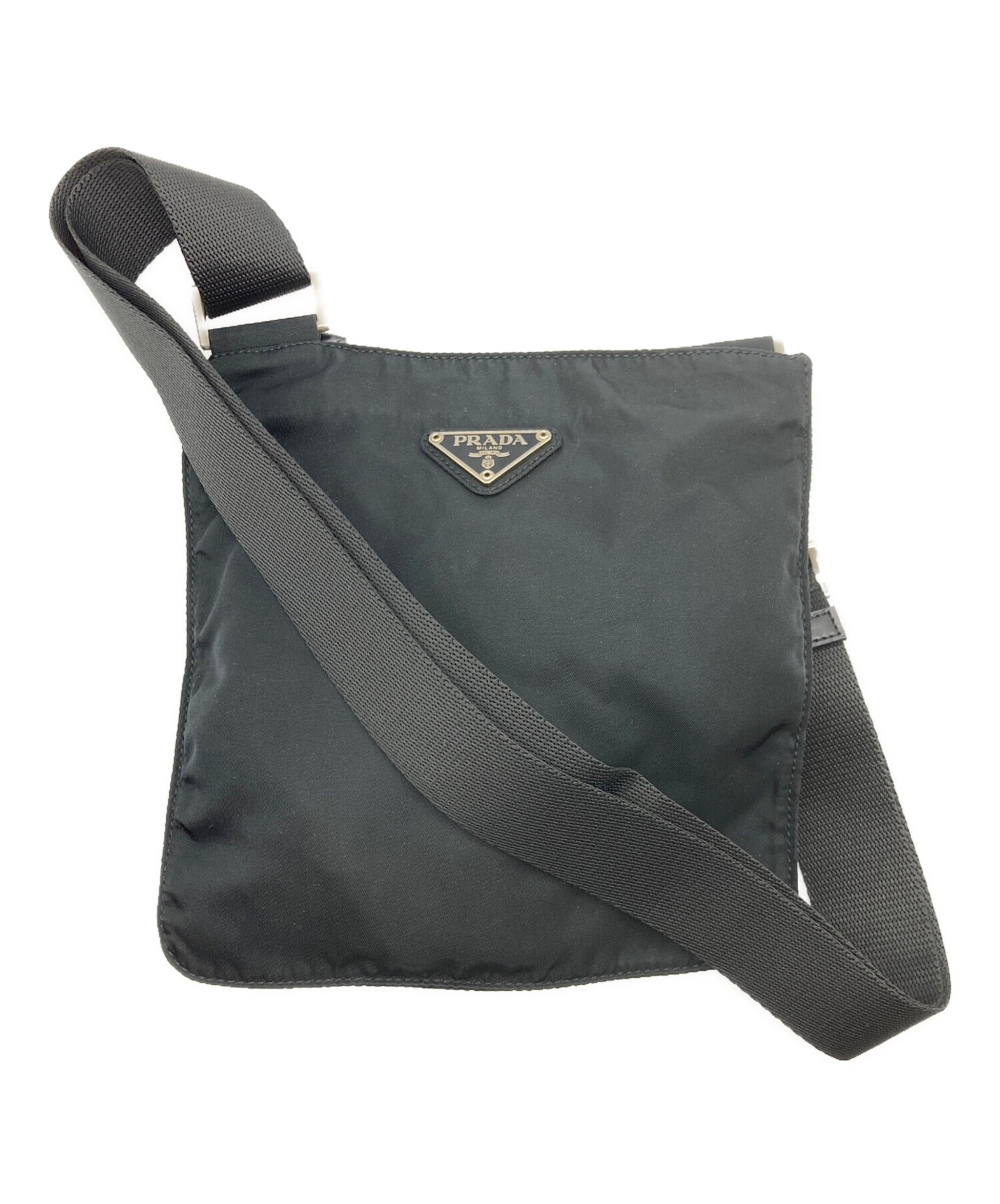 中古・古着通販】PRADA (プラダ) ナイロンショルダーバッグ ネイビー 