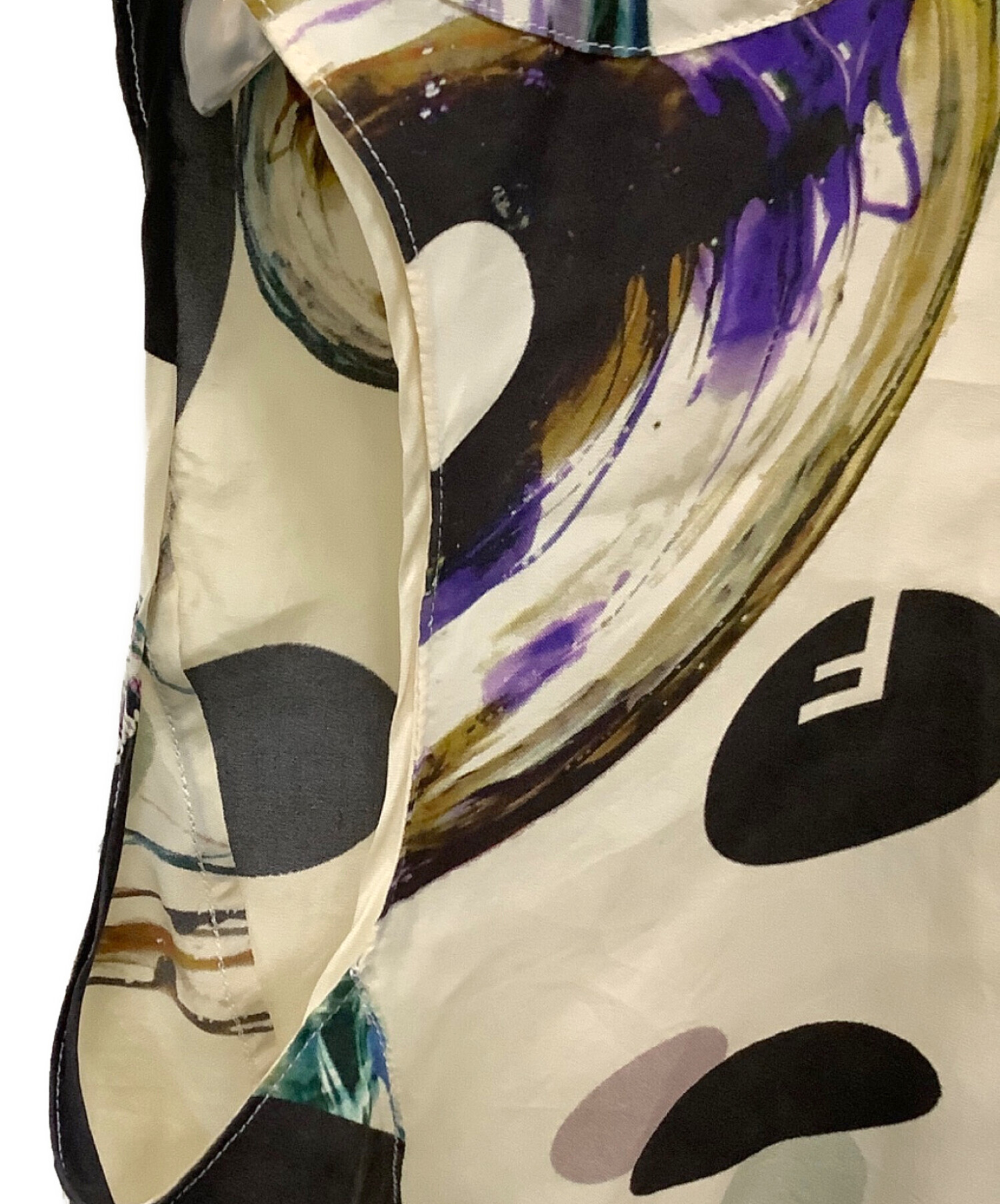 中古・古着通販】FENDI (フェンディ) ノースリーブブラウス ベージュ 