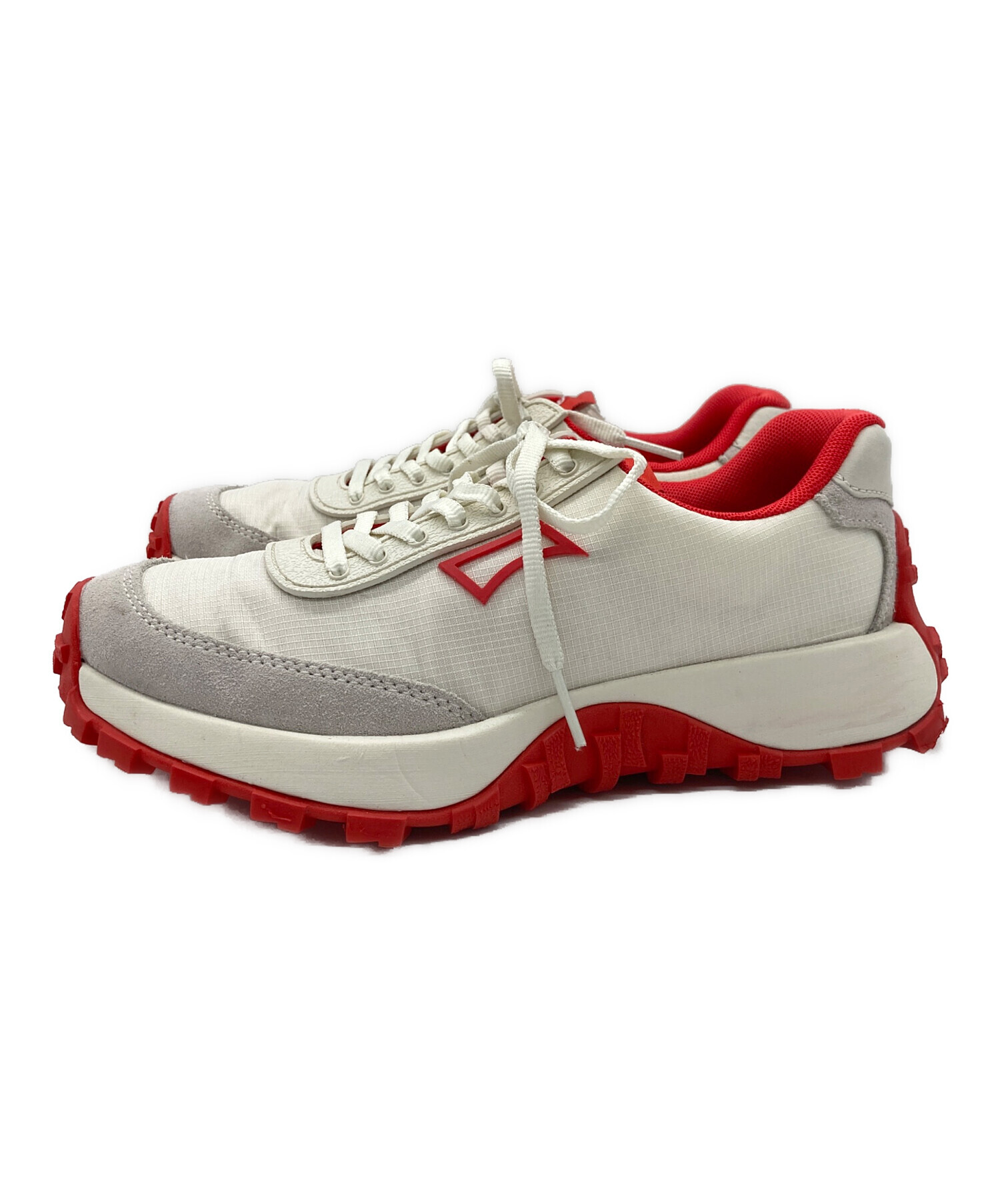 【中古】CAMPER カンペール スニーカー ホワイト 中古・古着通販】CAMPER (カンペール) スニーカー ホワイト×レッド