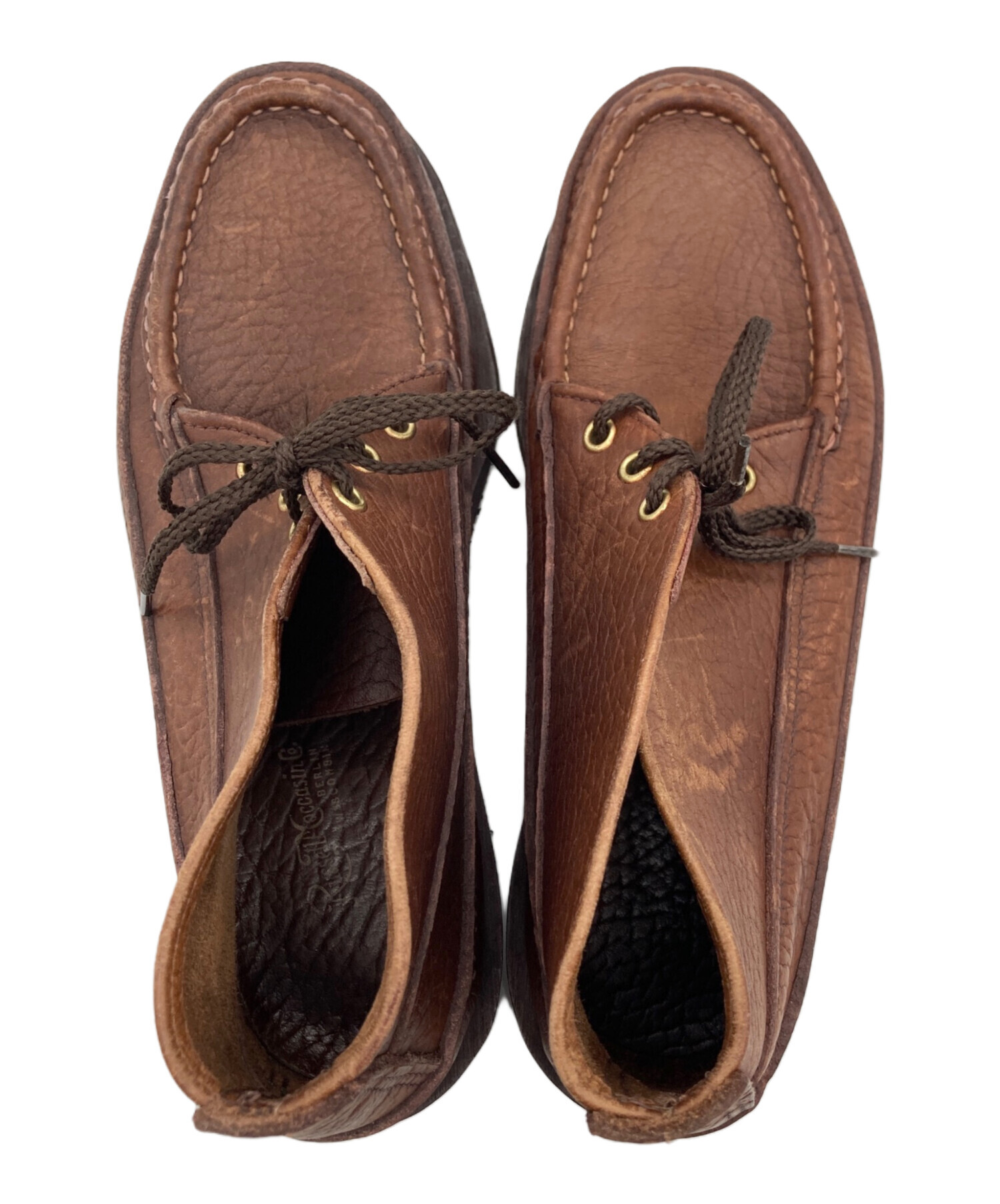 ま*ひ様 ラッセルモカシン　ブラウンレザーモカシンシューズ8 1/2サイズ 中古・古着通販】RUSSELL MOCCASIN (ラッセルモカシン) モカシンブーツ