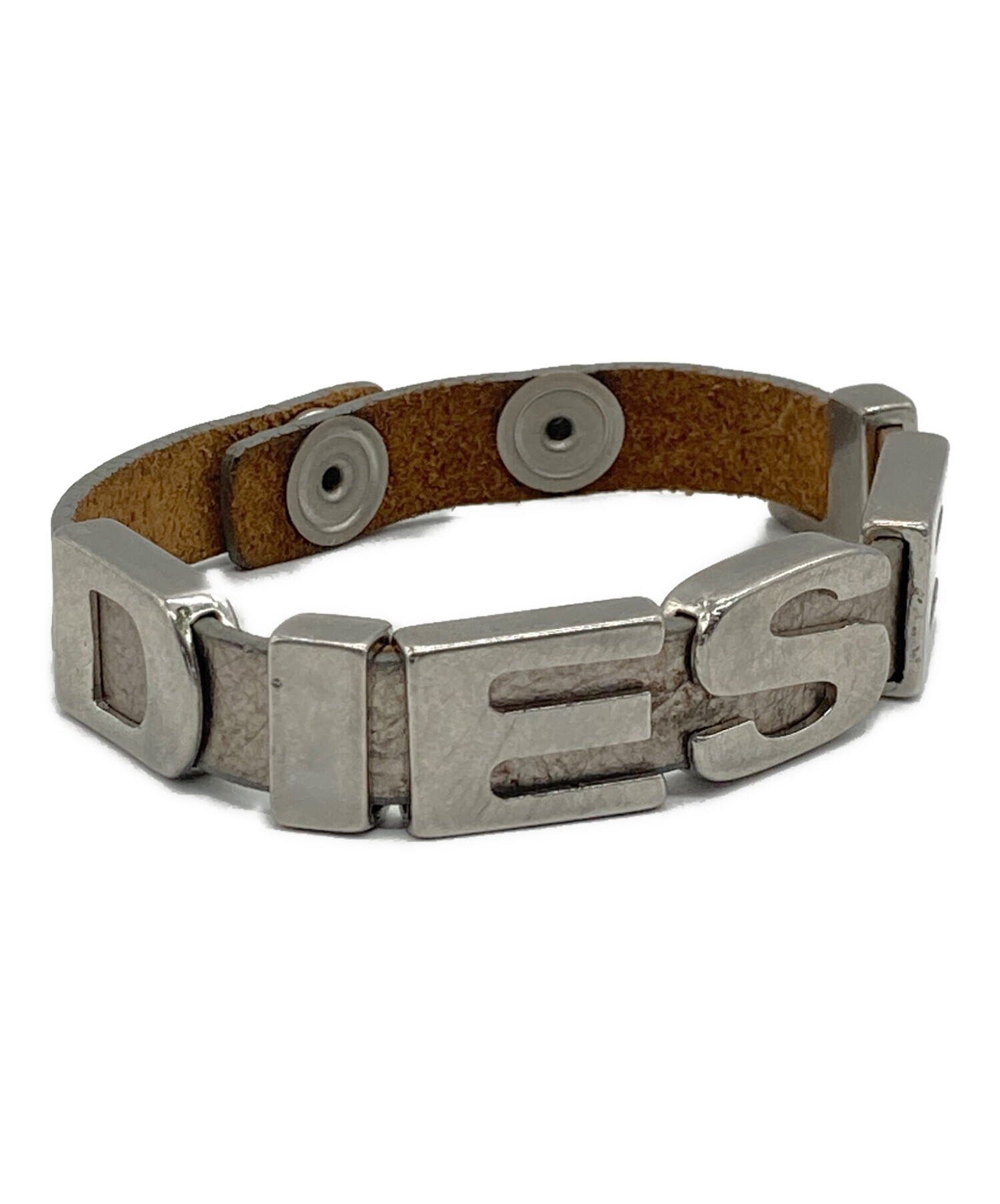 中古・古着通販】DIESEL (ディーゼル) ブレスレット ブラウン×シルバー 