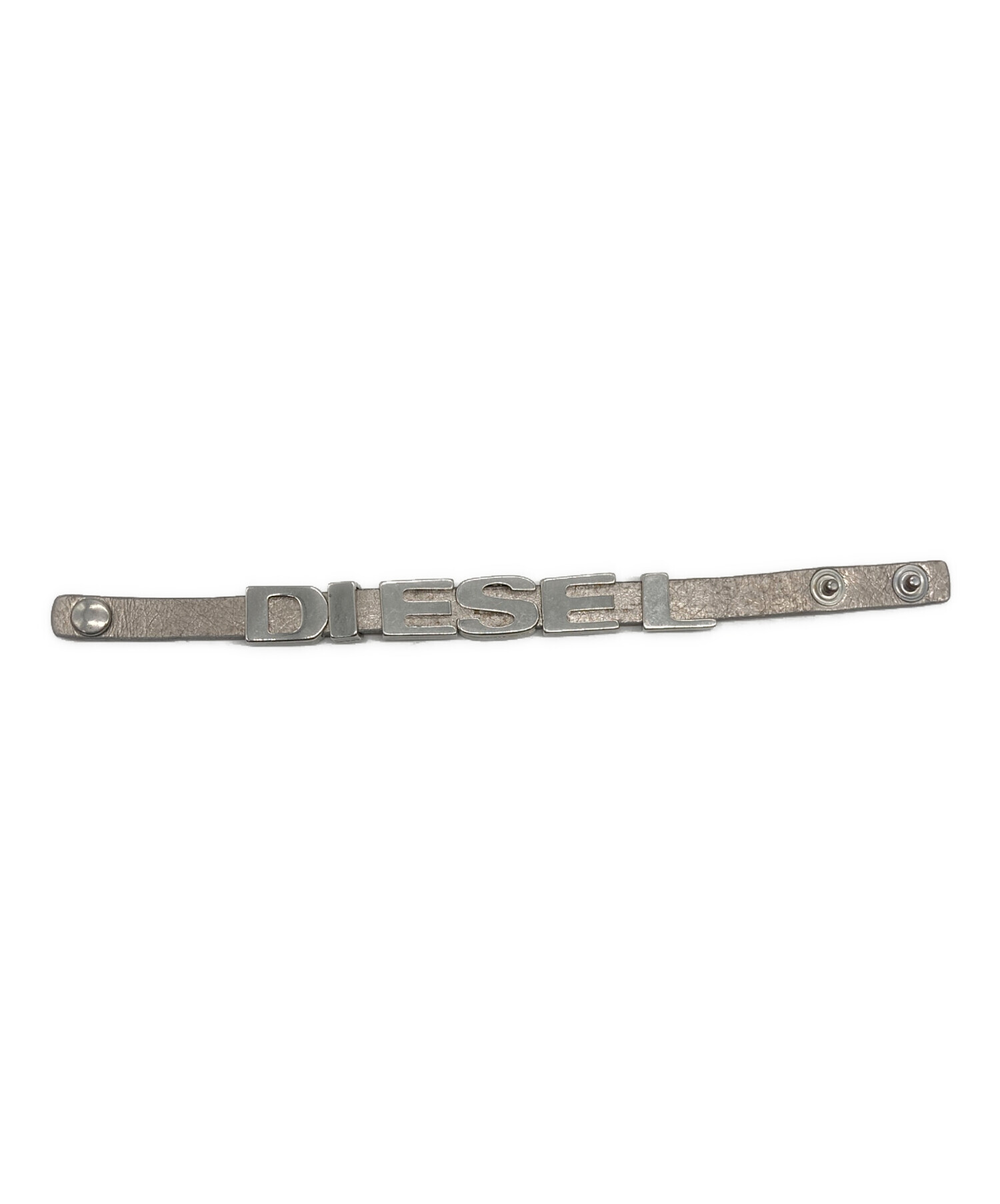 中古・古着通販】DIESEL (ディーゼル) ブレスレット ブラウン×シルバー 