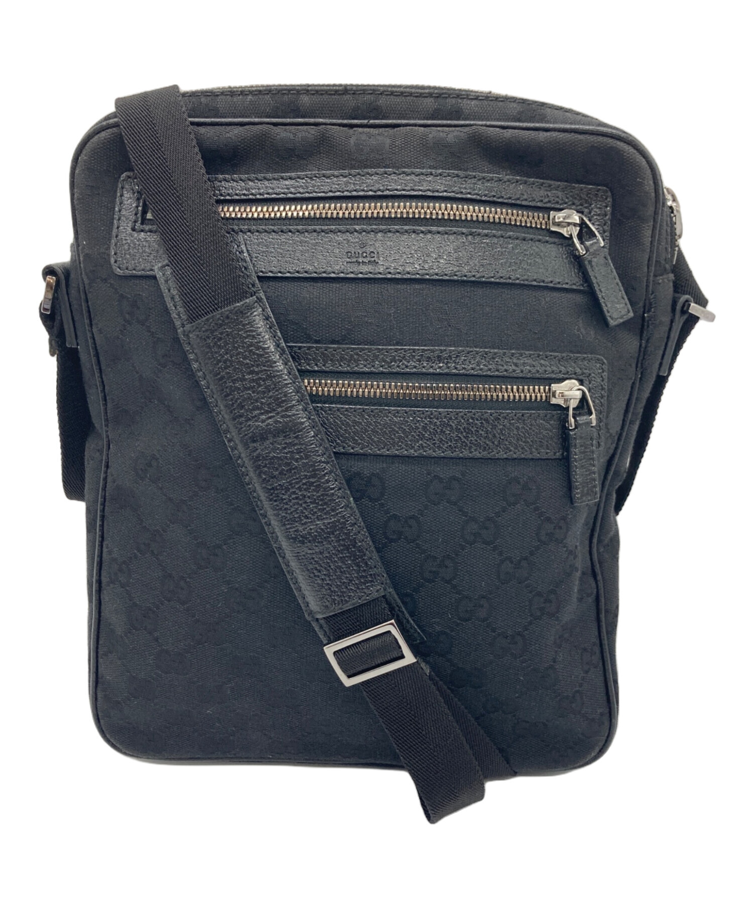 GUCCI ブラック ショルダーバッグ 【中古】 グッチ GUCCI ソーホー ショルダーバッグ レザー ブラック