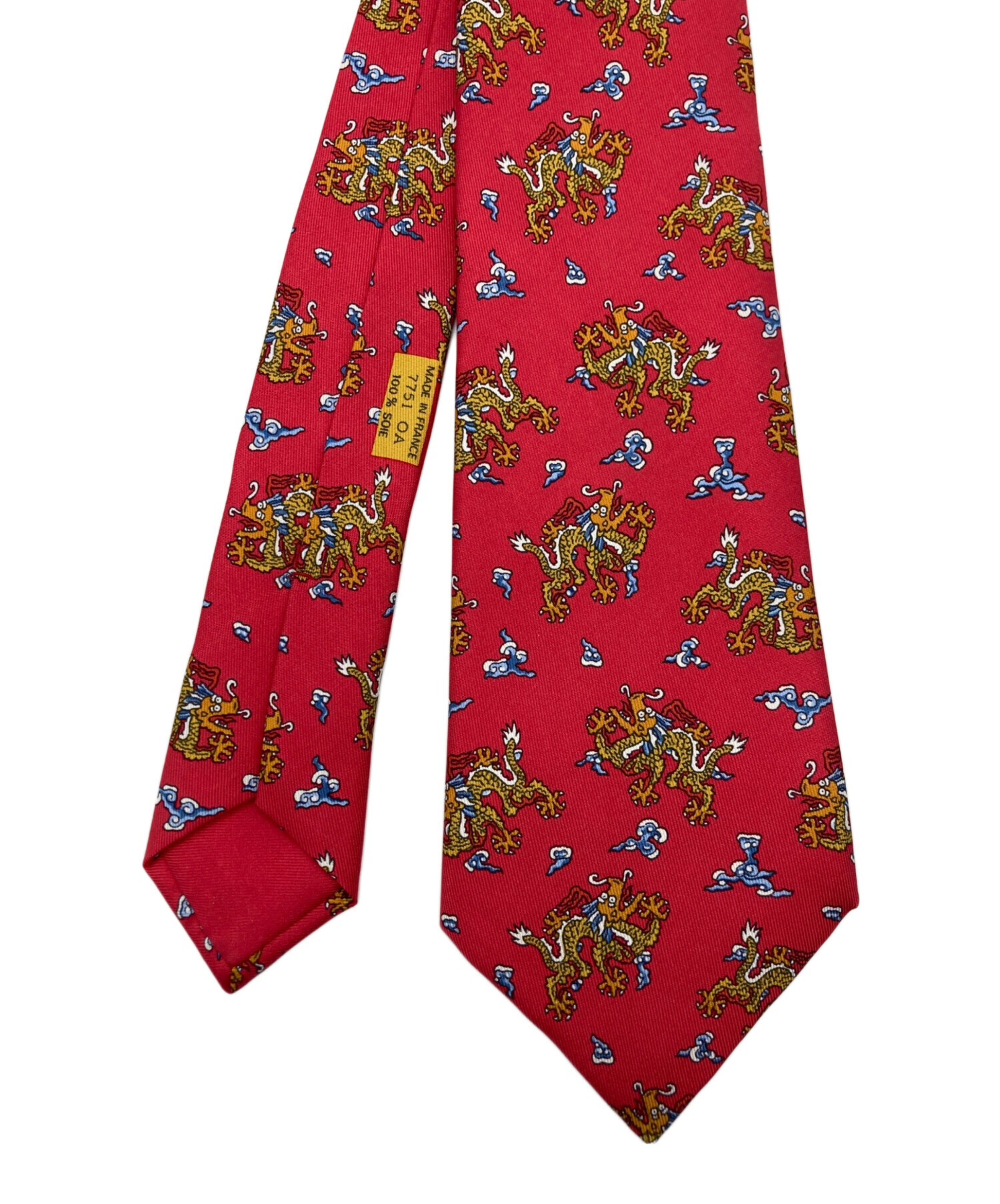 中古・古着通販】HERMES (エルメス) ネクタイ レッド サイズ:表記なし