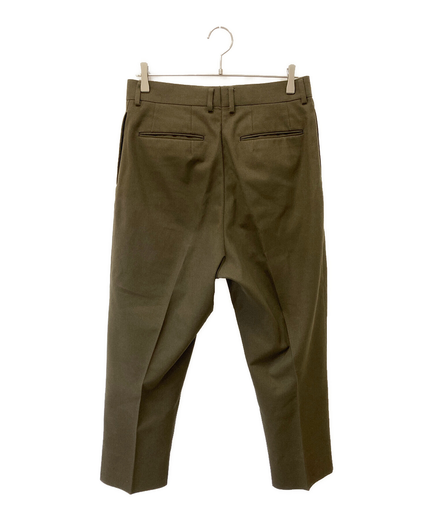 NEAT US ヴィンテージ テントクロス テーパード パンツ スラックス 48 中古・古着通販】NEAT (ニート) タックテーパードパンツ オリーブ