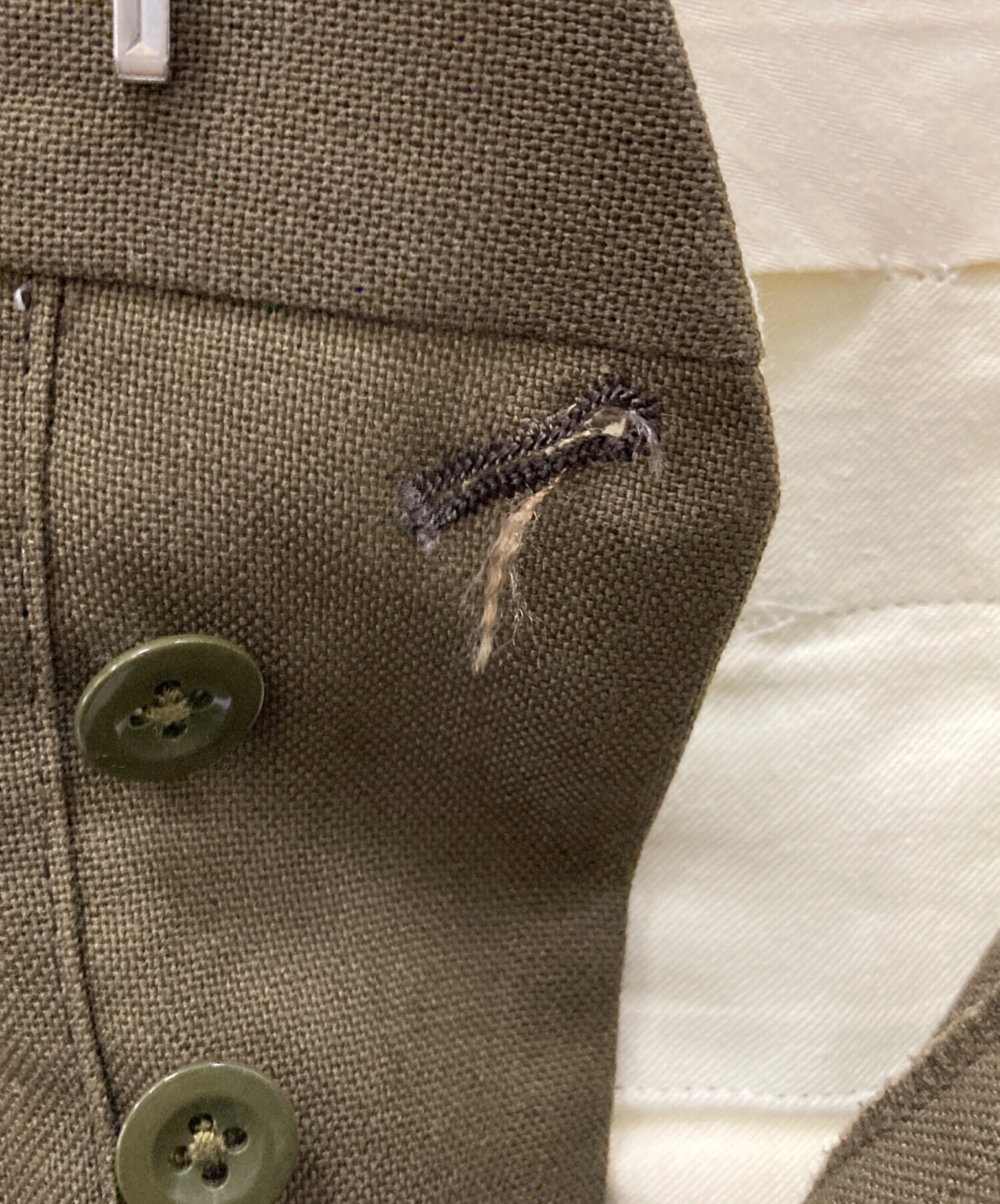 中古・古着通販】NEAT (ニート) タックテーパードパンツ オリーブ