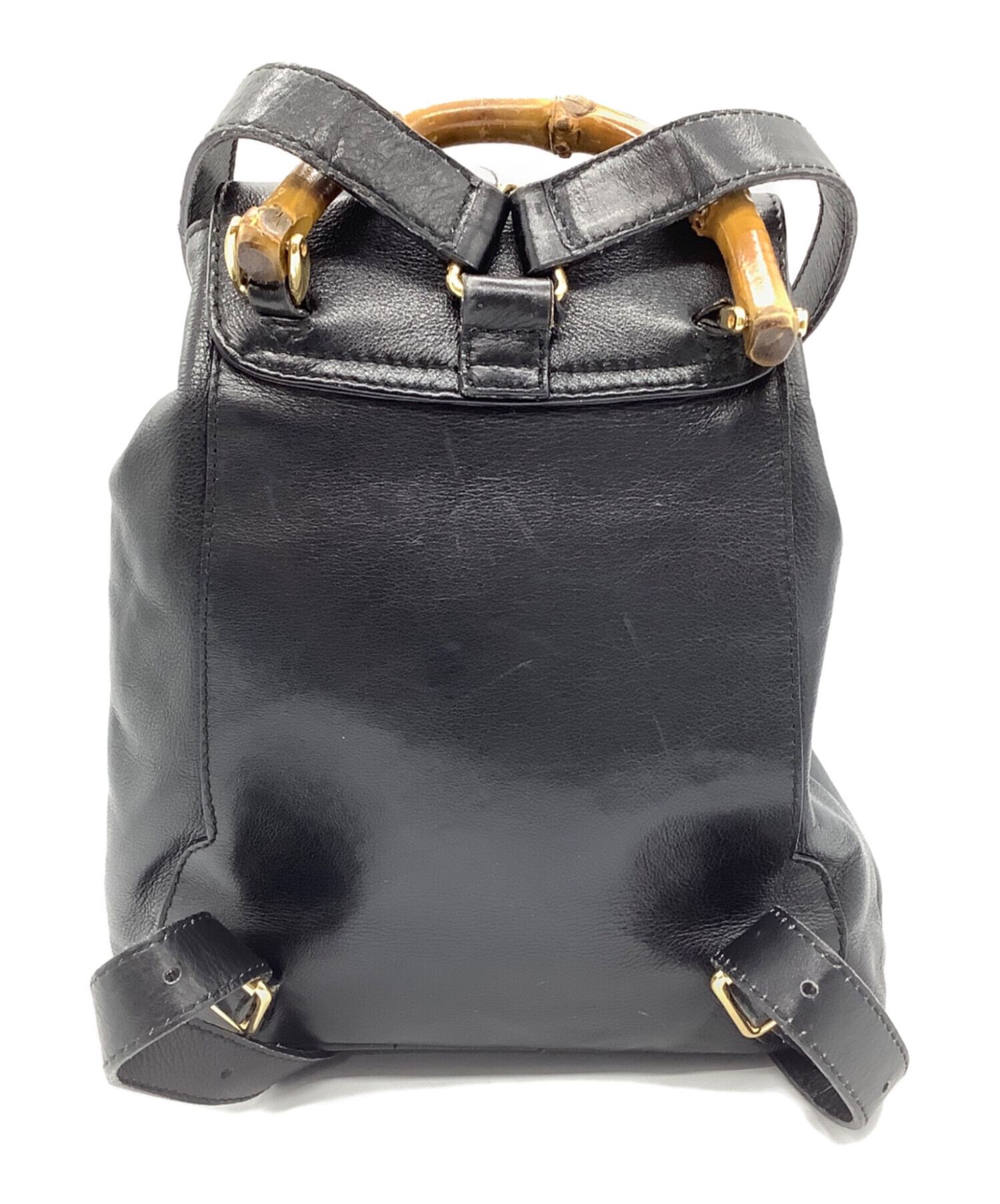 中古・古着通販】GUCCI (グッチ) レザーリュック ブラック｜ブランド 
