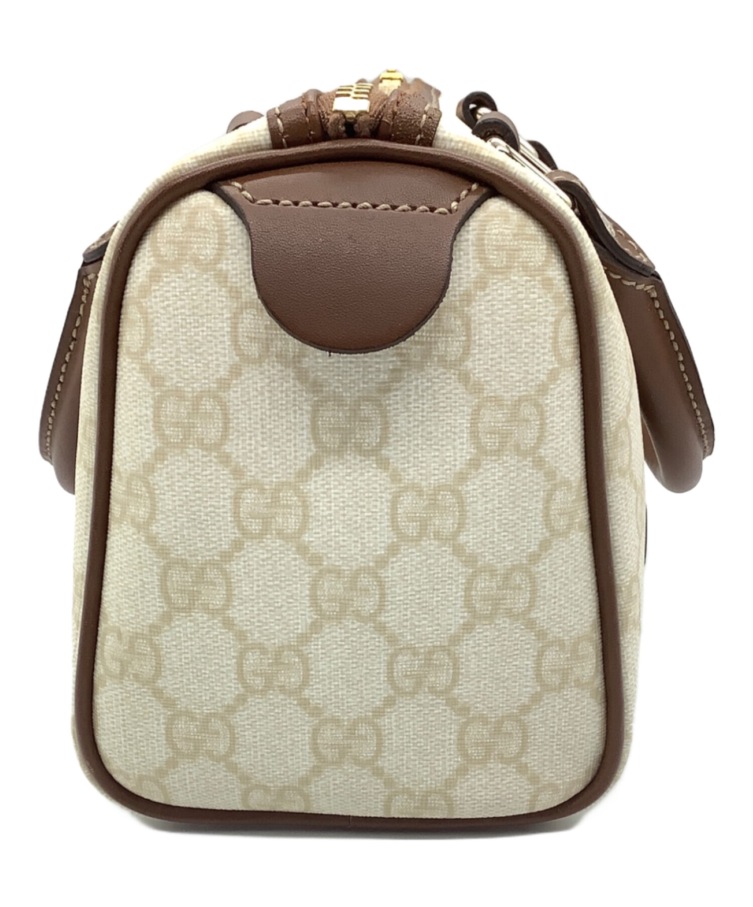 ト*モ様 グッチ　ボストンバック　ハンドバッグ　美品　キャメルカラー 中古・古着通販】GUCCI (グッチ) ミニボストンバッグ ホワイト