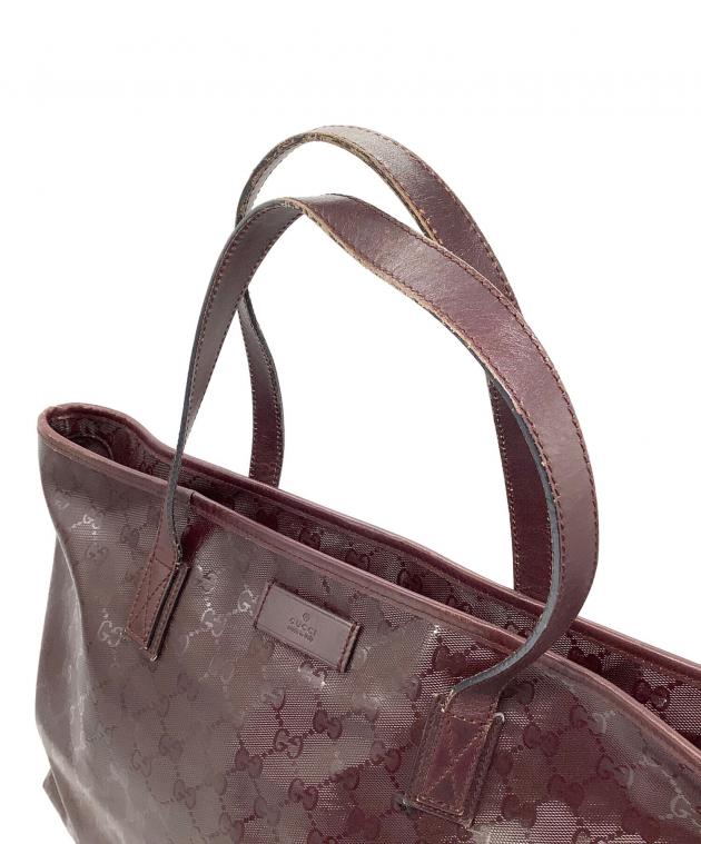 中古・古着通販】GUCCI (グッチ) GGインプリメトートバッグ ワイン