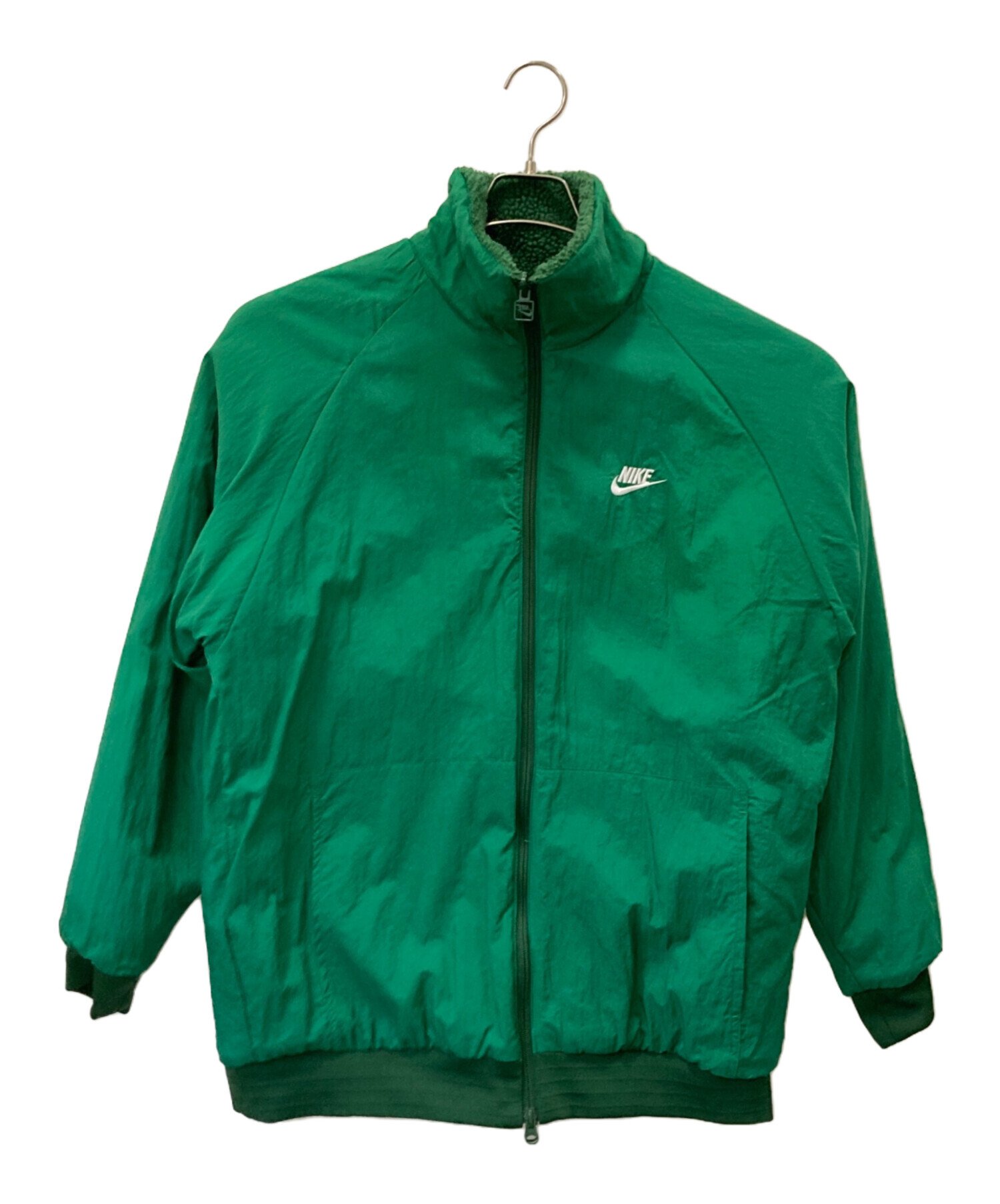 中古・古着通販】NIKE (ナイキ) フリースジャケット グリーン×ホワイト