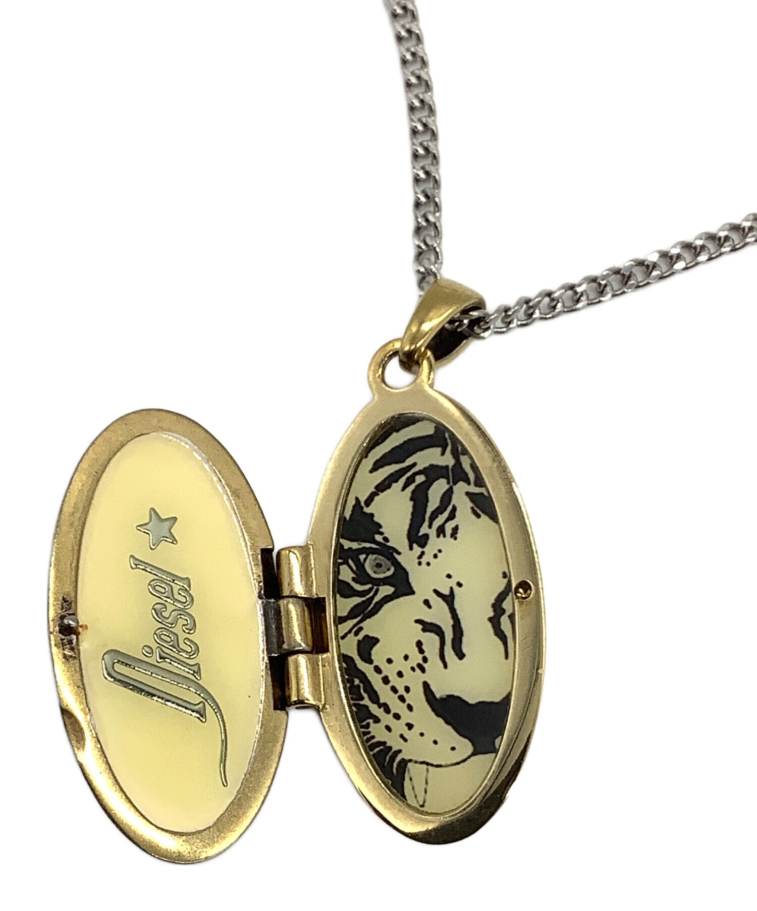 中古・古着通販】DIESEL (ディーゼル) 3連ネックレス ゴールド