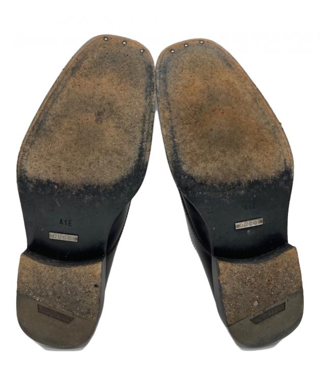 中古・古着通販】GUCCI (グッチ) モンクストラップシューズ ブラウン