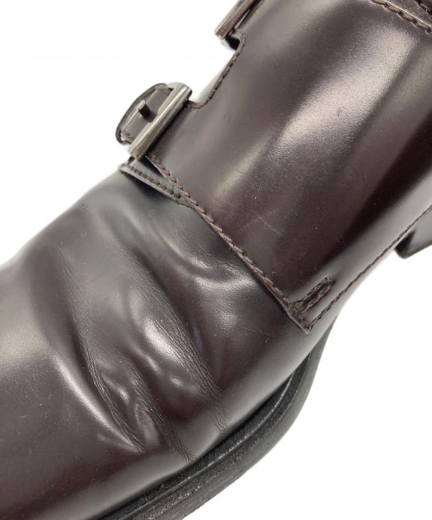 中古・古着通販】GUCCI (グッチ) モンクストラップシューズ ブラウン