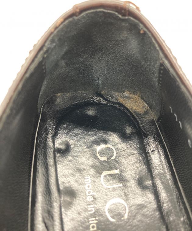 中古・古着通販】GUCCI (グッチ) モンクストラップシューズ ブラウン