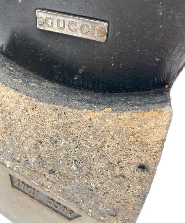 中古・古着通販】GUCCI (グッチ) モンクストラップシューズ ブラウン