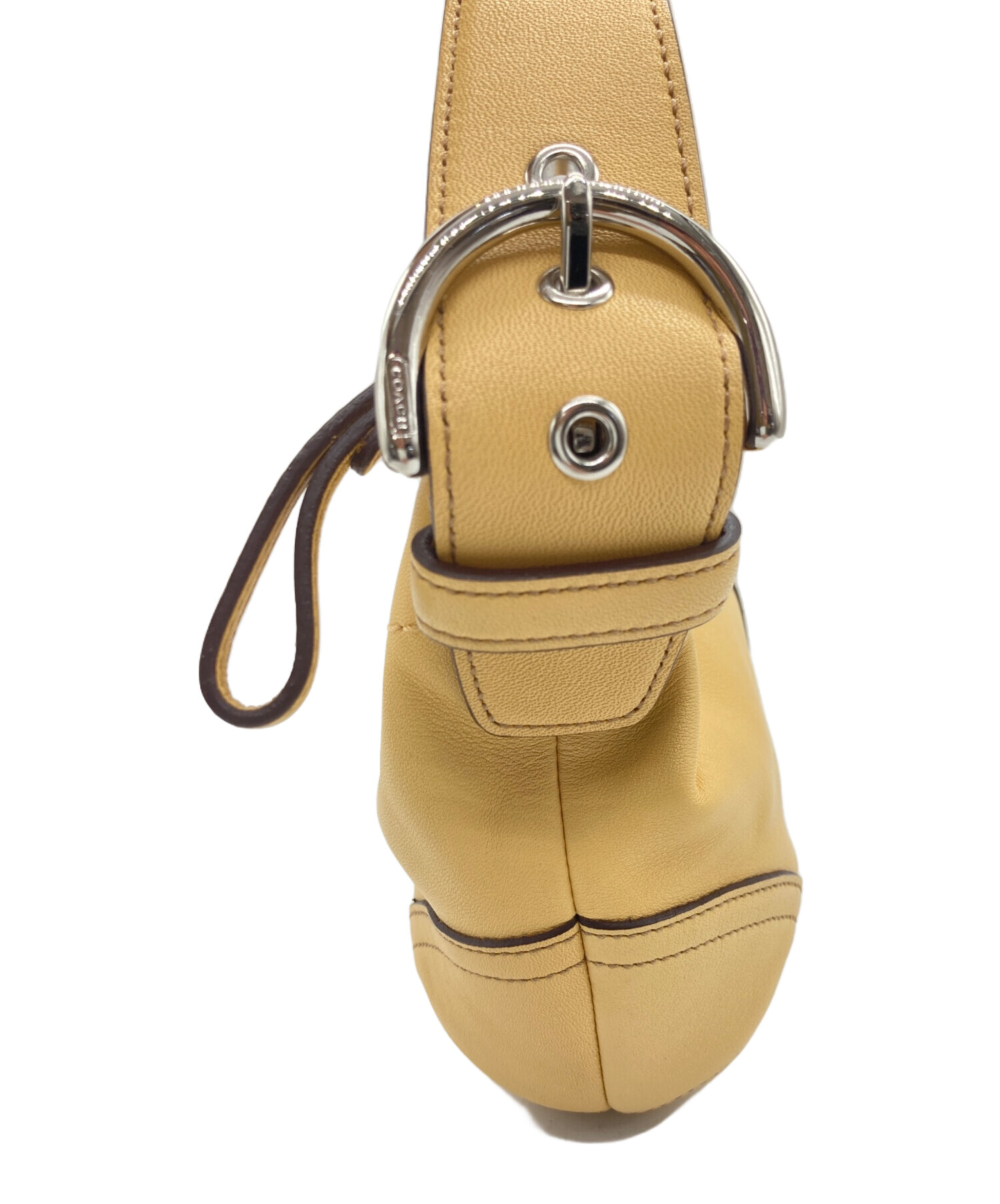 中古・古着通販】COACH (コーチ) ワンショルダーバッグ イエロー