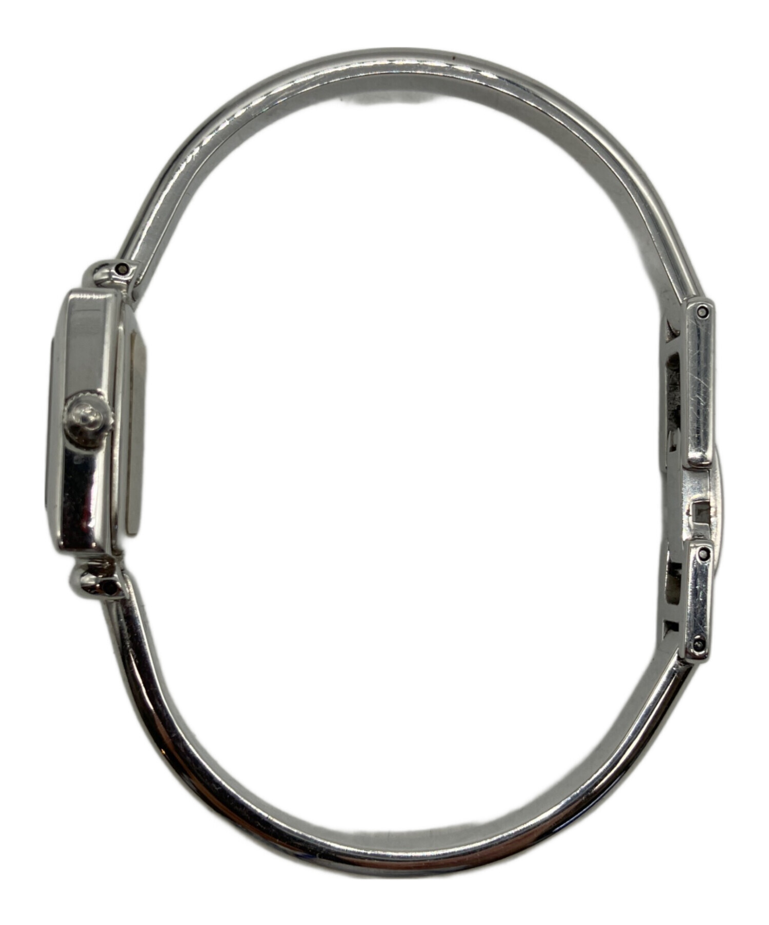 中古・古着通販】GUCCI (グッチ) スクエアバングルウォッチ ブラック