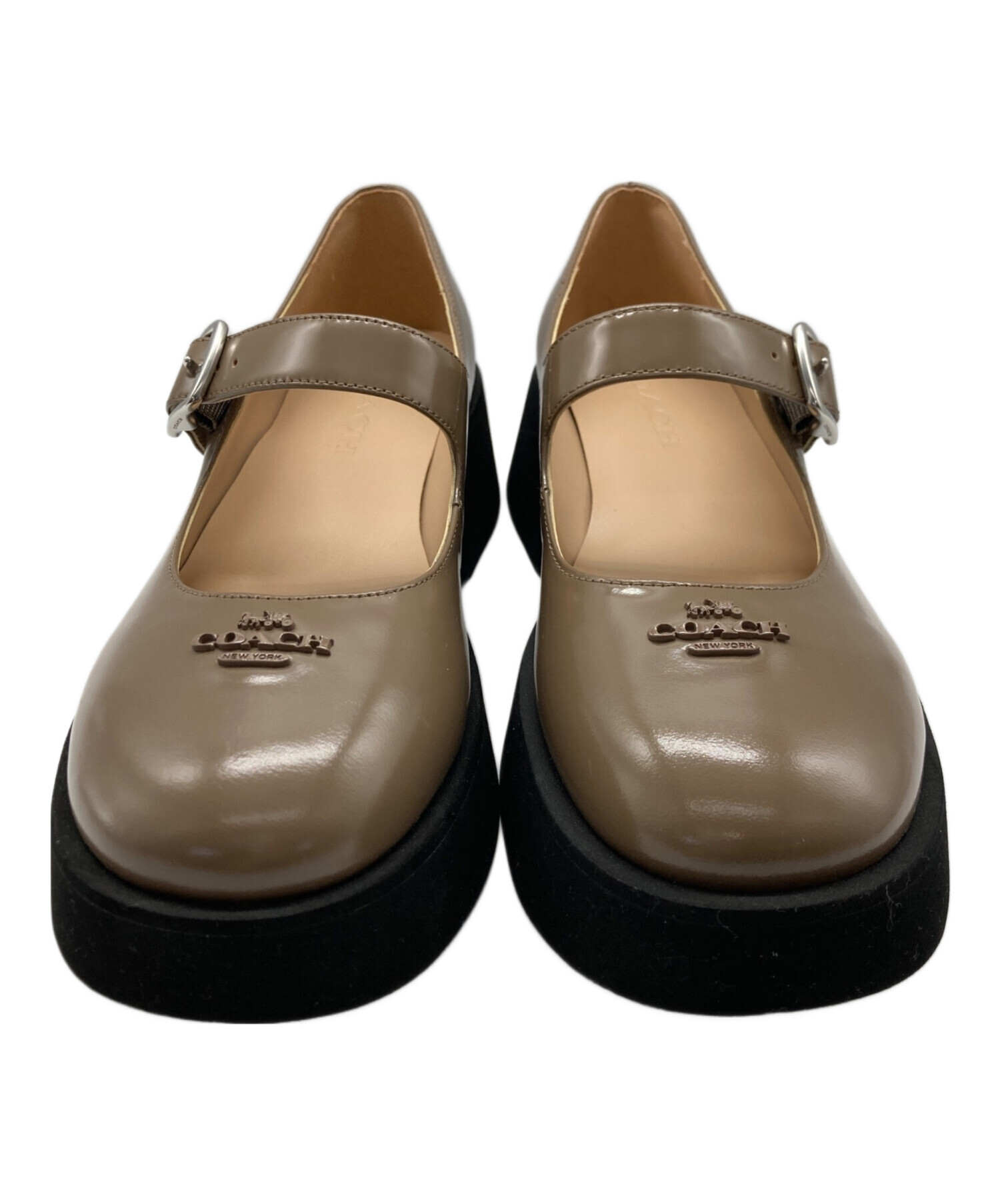 中古・古着通販】COACH (コーチ) 厚底パンプス ブラウン サイズ:6.5C