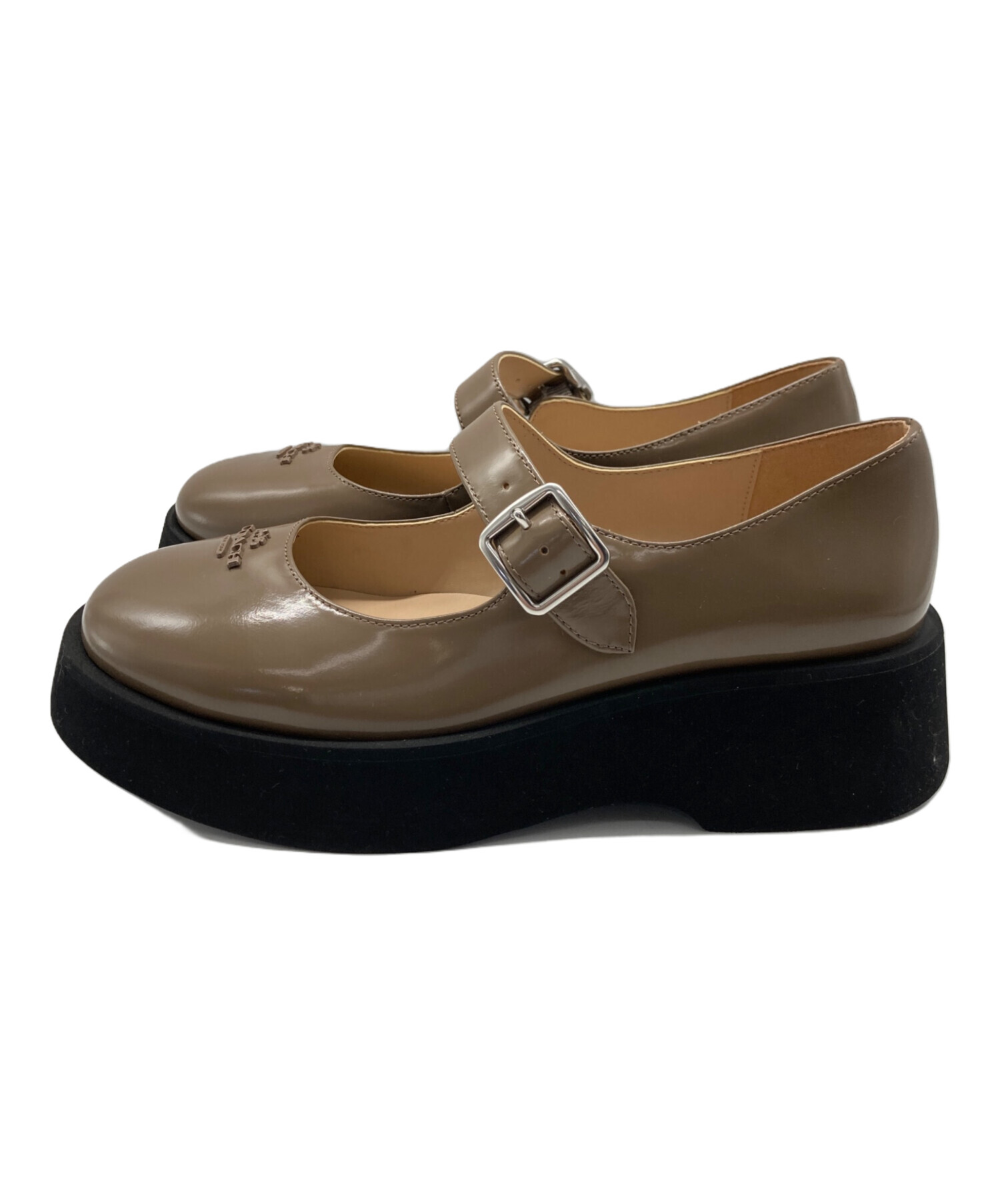 中古・古着通販】COACH (コーチ) 厚底パンプス ブラウン サイズ:6.5C