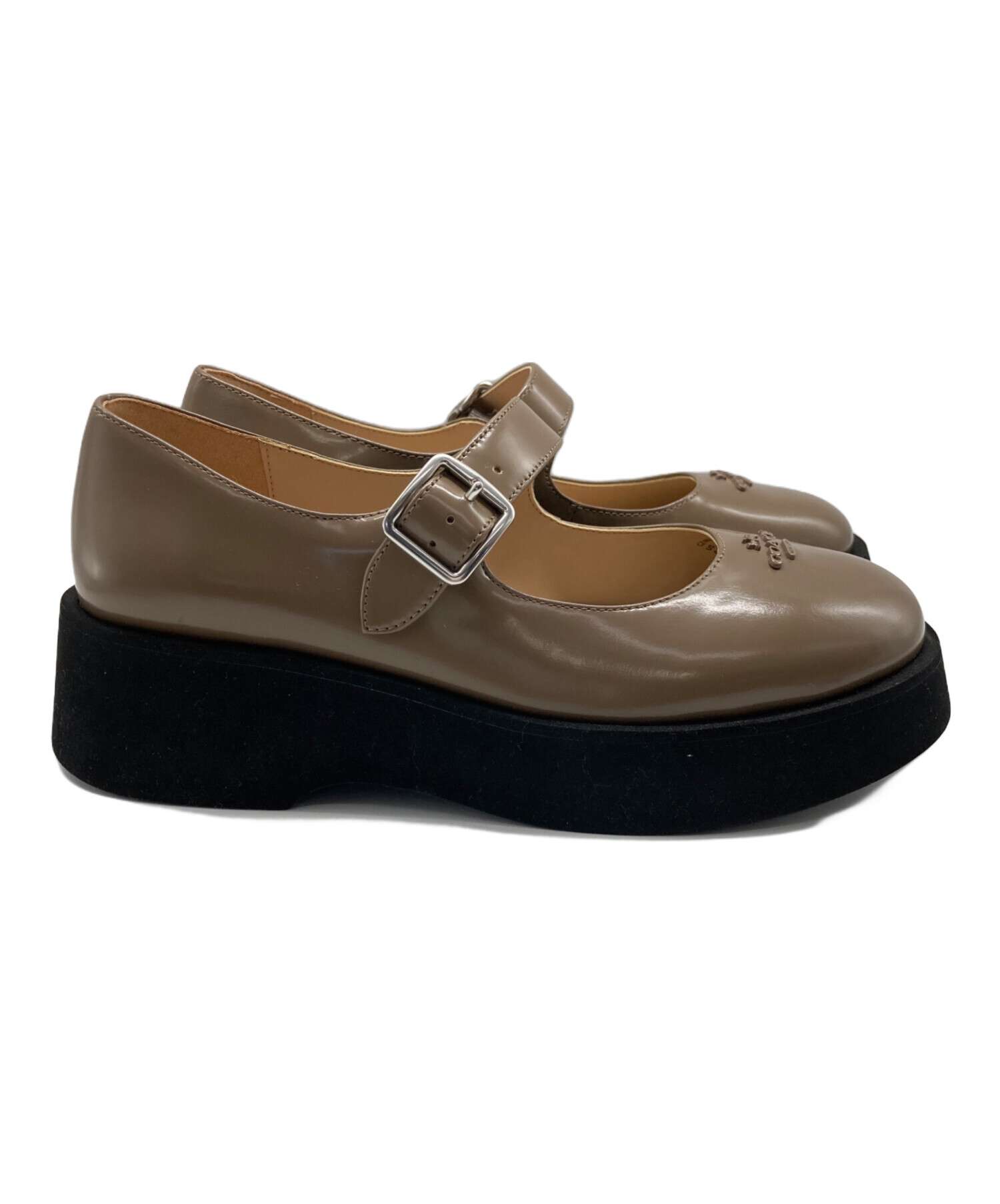 中古・古着通販】COACH (コーチ) 厚底パンプス ブラウン サイズ:6.5C
