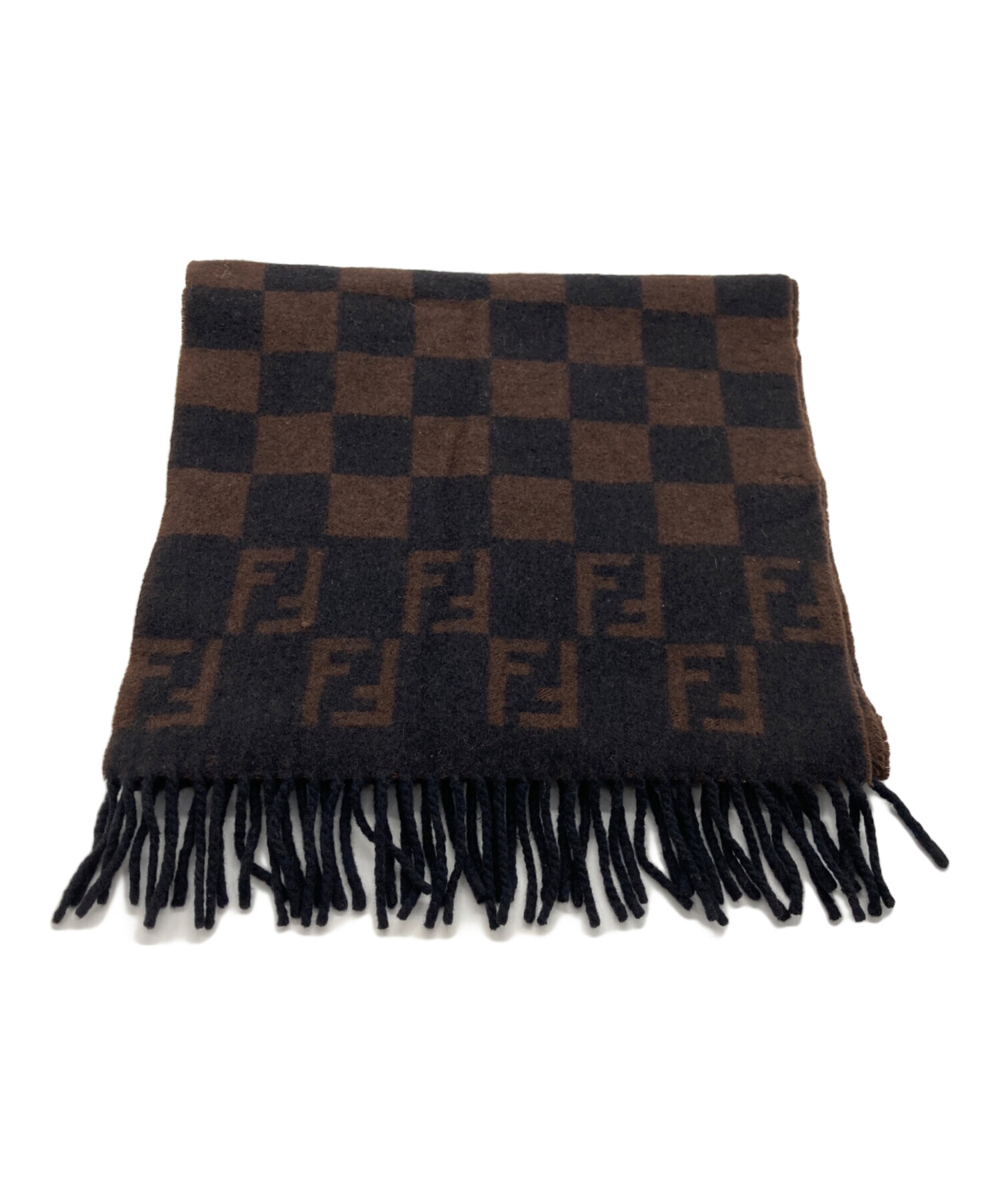 【未使用品】FENDI マフラー 中古・古着通販】FENDI (フェンディ) マフラー ブラウン×ブラック