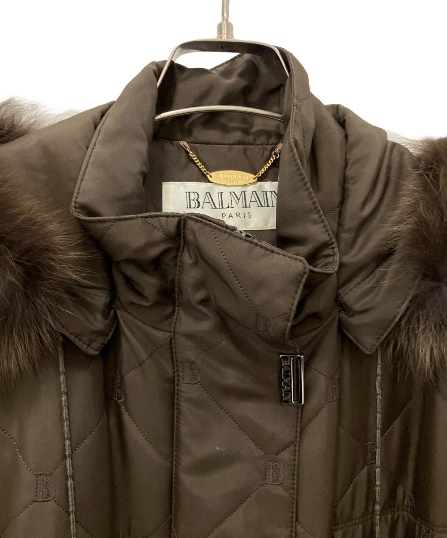 中古・古着通販】BALMAIN (バルマン) ブルーフォックスファー中綿
