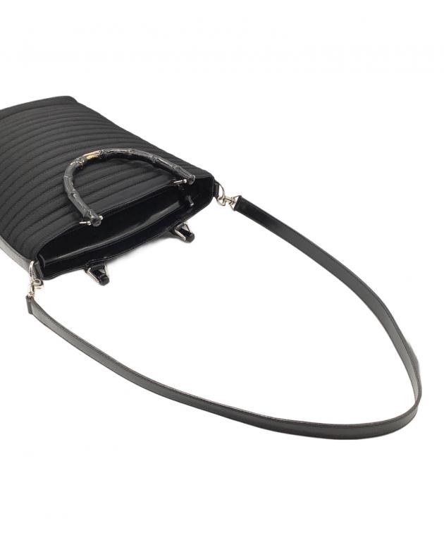 【お値下げ中❗️】オールドグッチ ヴィンテージ バンブーロングコート 中古・古着通販】GUCCI (グッチ) バンブーハンルドバッグ ブラック