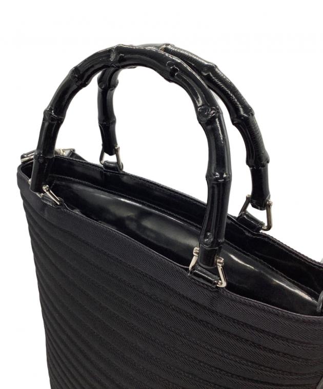 【お値下げ中❗️】オールドグッチ ヴィンテージ バンブーロングコート 中古・古着通販】GUCCI (グッチ) バンブーハンルドバッグ ブラック