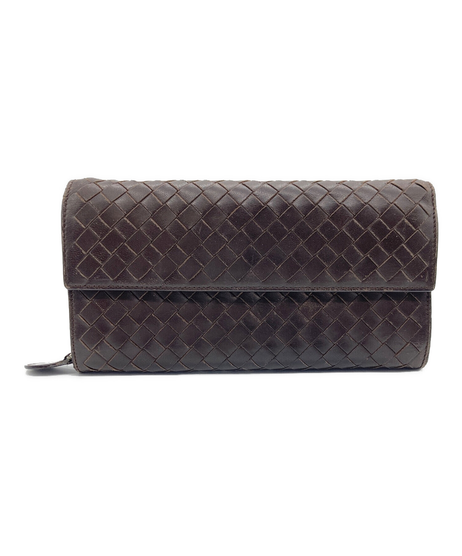 中古・古着通販】BOTTEGA VENETA (ボッテガベネタ) 長財布 ダーク