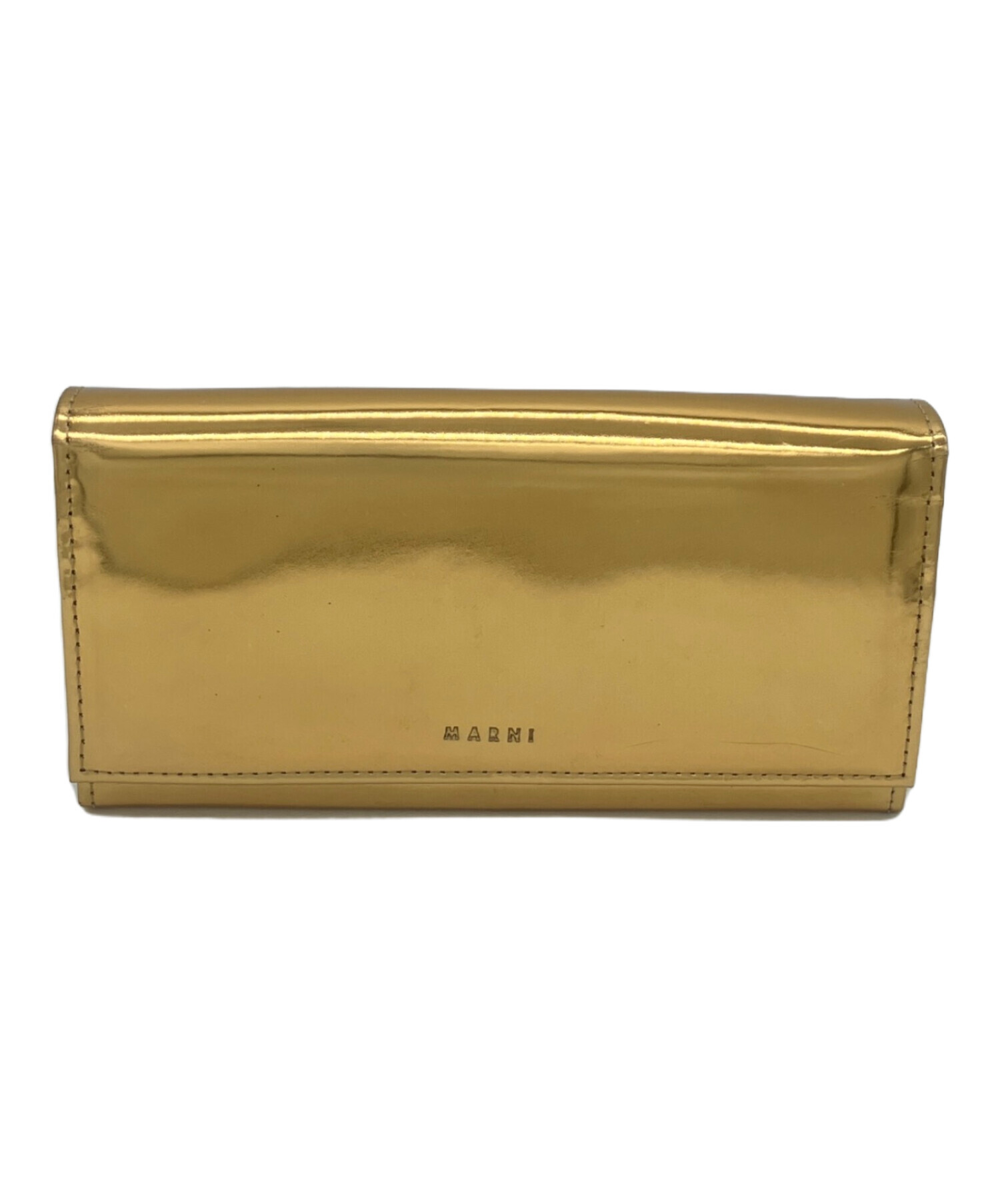 中古・古着通販】MARNI (マルニ) 長財布 ゴールドカラー｜ブランド
