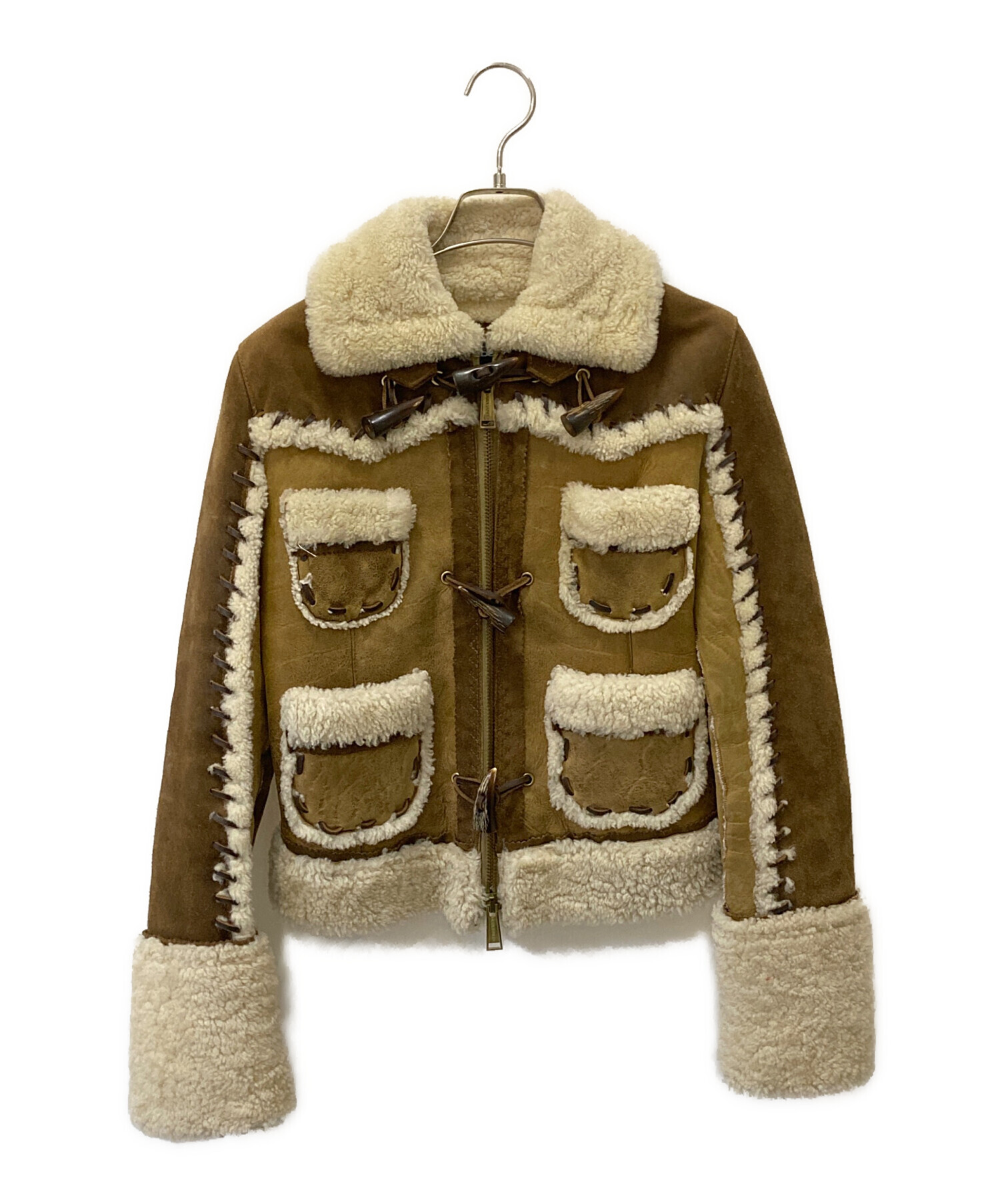 販売10/5迄　DSQUARED2 ディースクエアード ムートンジャケット 中古・古着通販】DSQUARED2 (ディースクエアード) ムートンジャケット