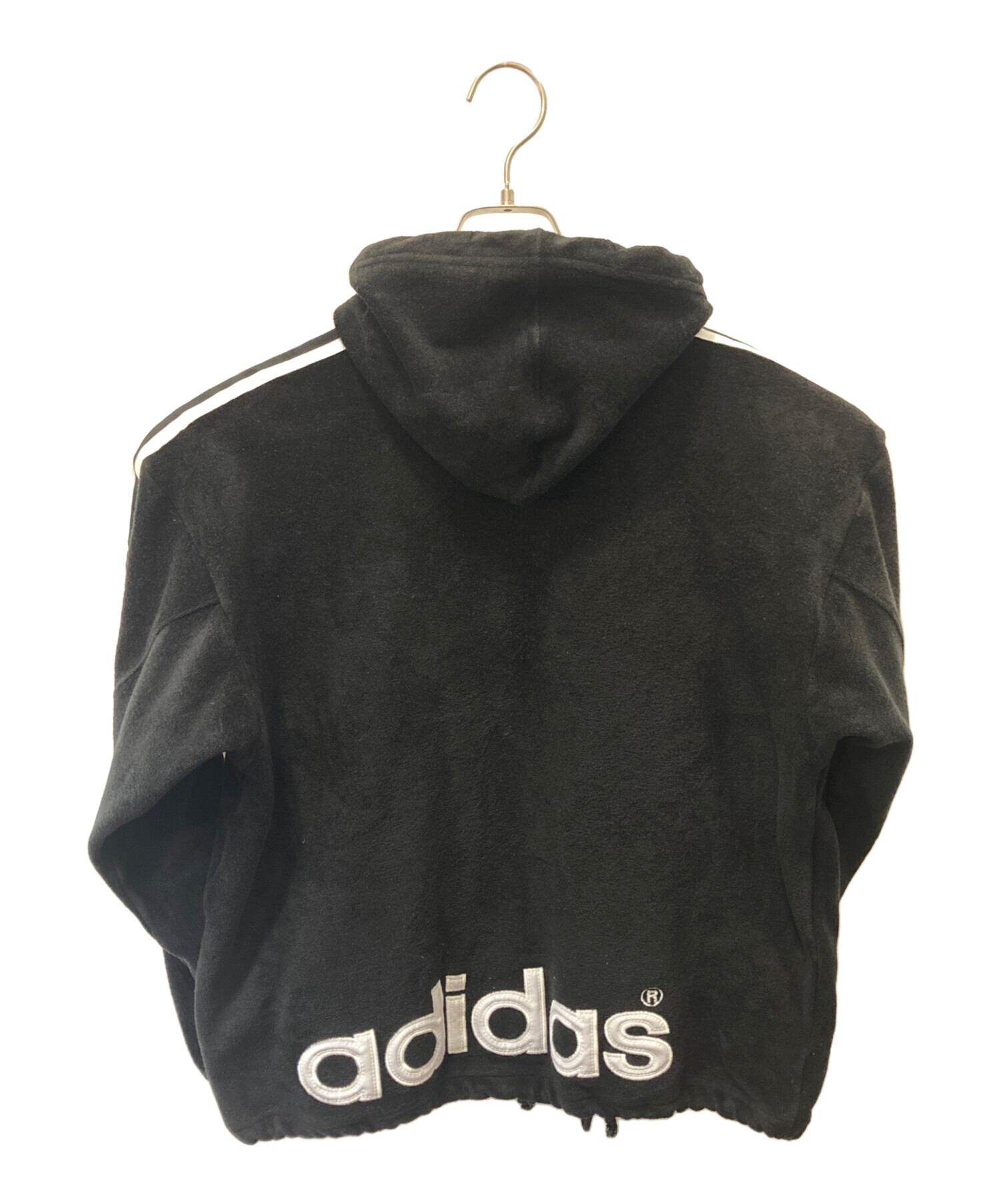 中古・古着通販】adidas (アディダス) ジップパーカー ブラック サイズ 