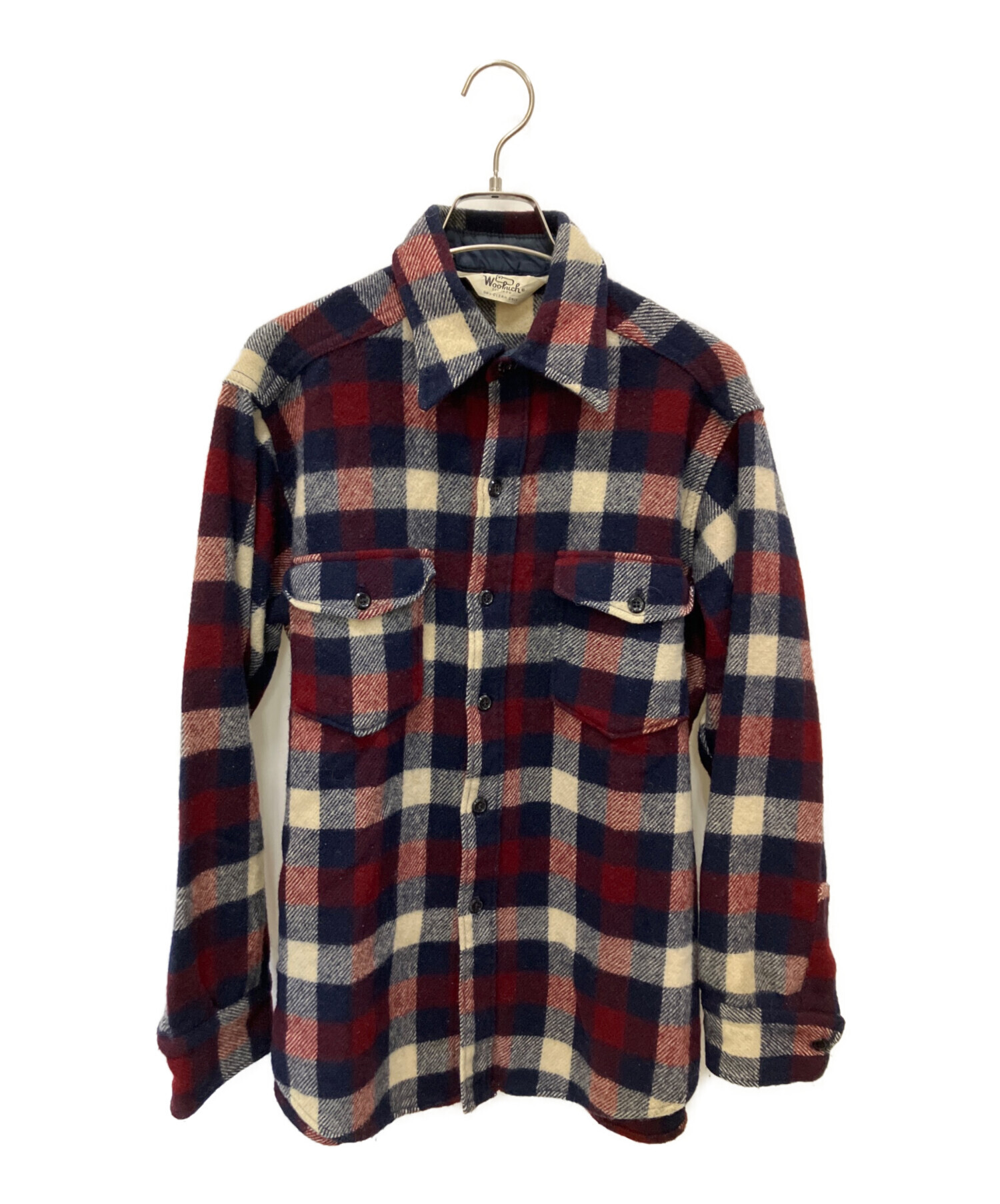 中古・古着通販】WOOLRICH (ウールリッチ) 長袖シャツ レッド×ネイビー