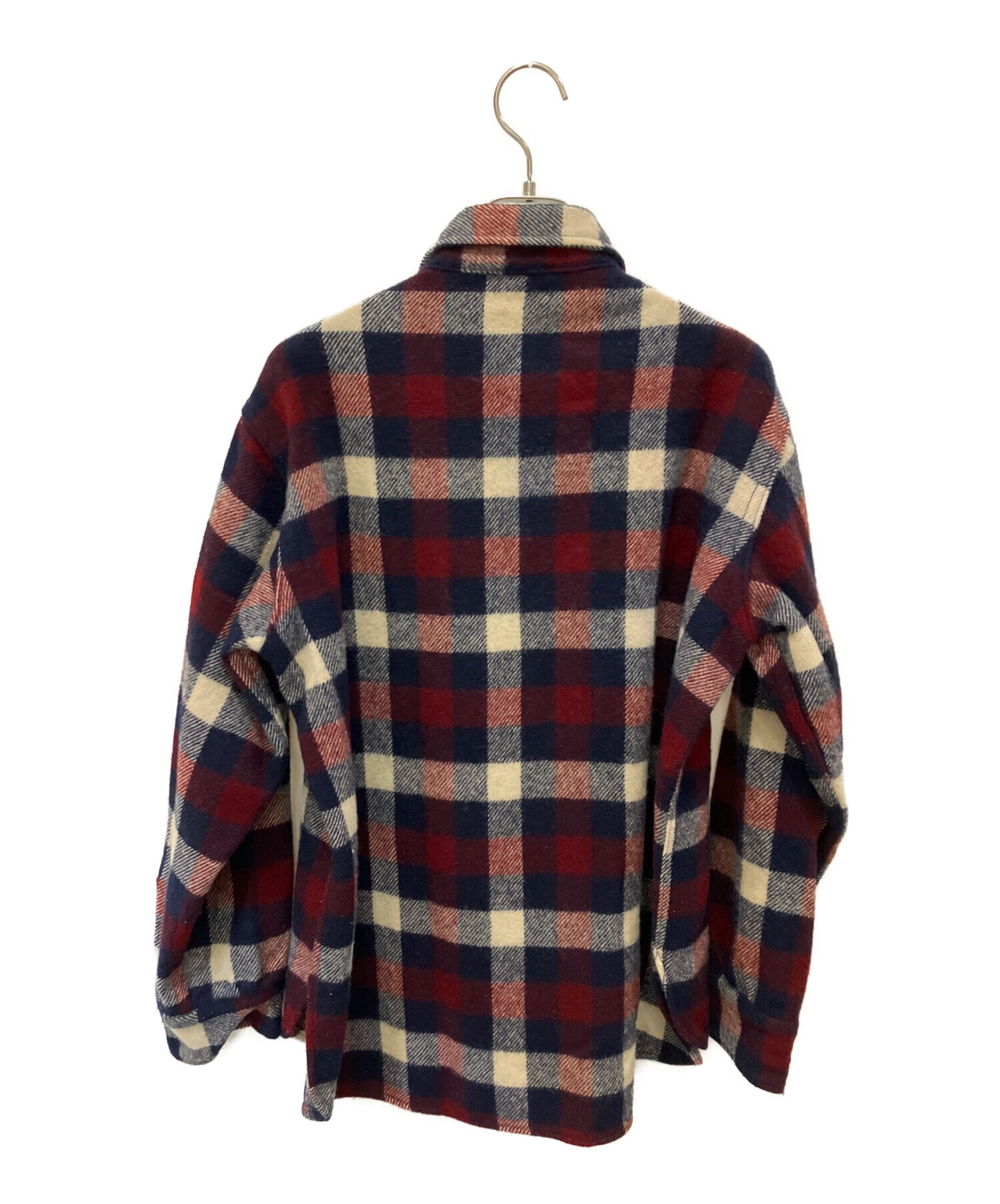 中古・古着通販】WOOLRICH (ウールリッチ) 長袖シャツ レッド×ネイビー
