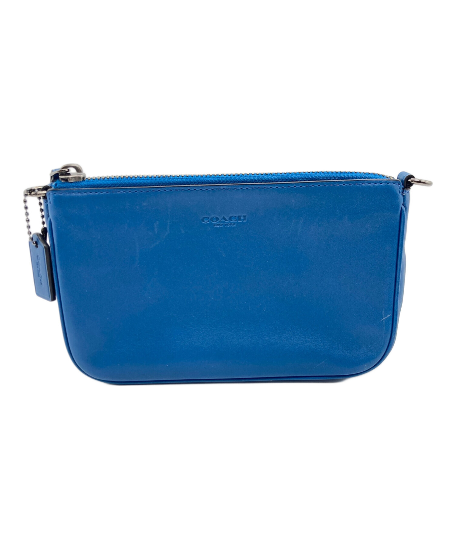 中古・古着通販】COACH (コーチ) アクセサリーポーチ ブルー｜ブランド