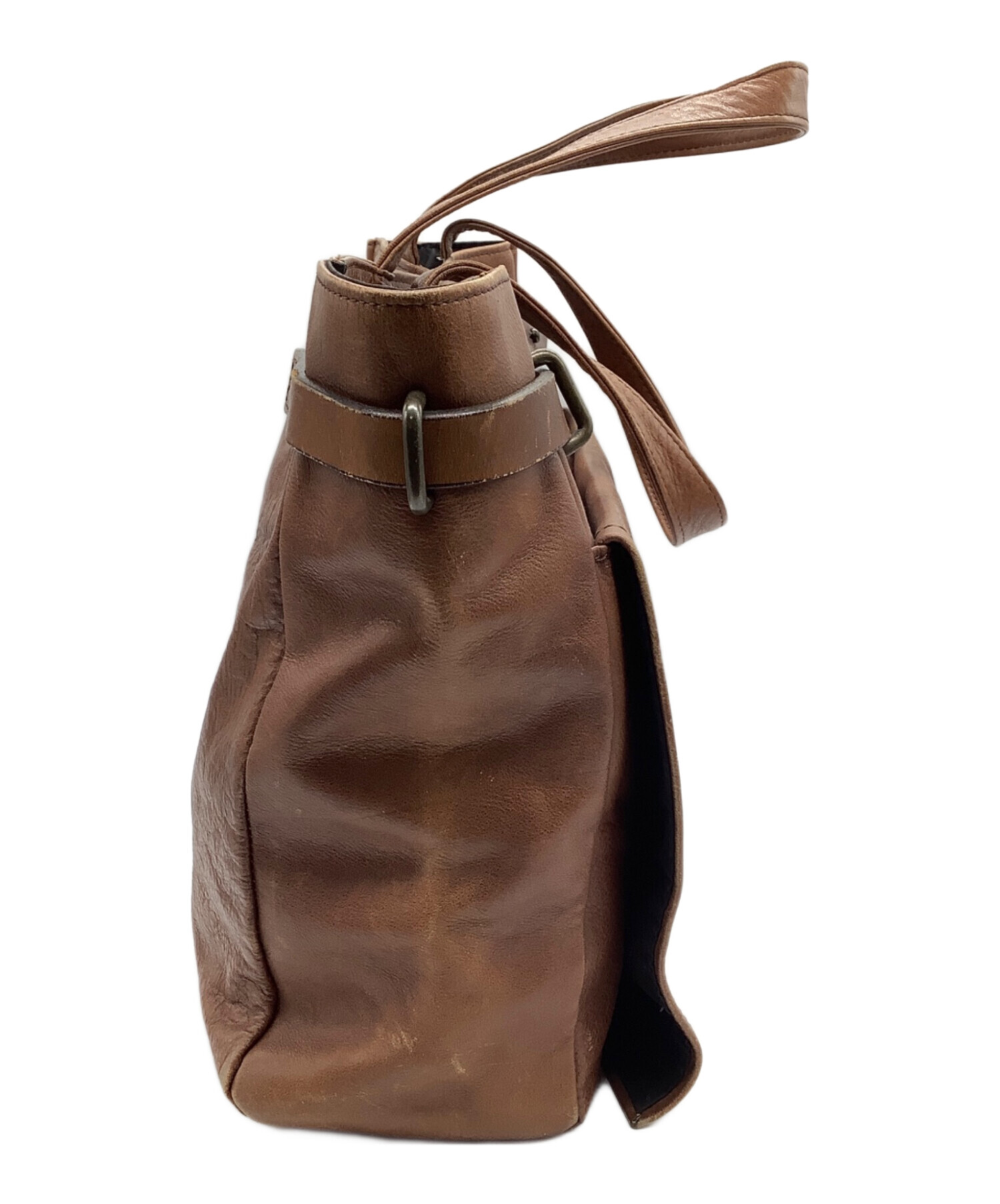 ★最終SALE★ドリスヴァンノッテン レザーバッグ 中古・古着通販】DRIES VAN NOTEN (ドリスヴァンノッテン) レザー