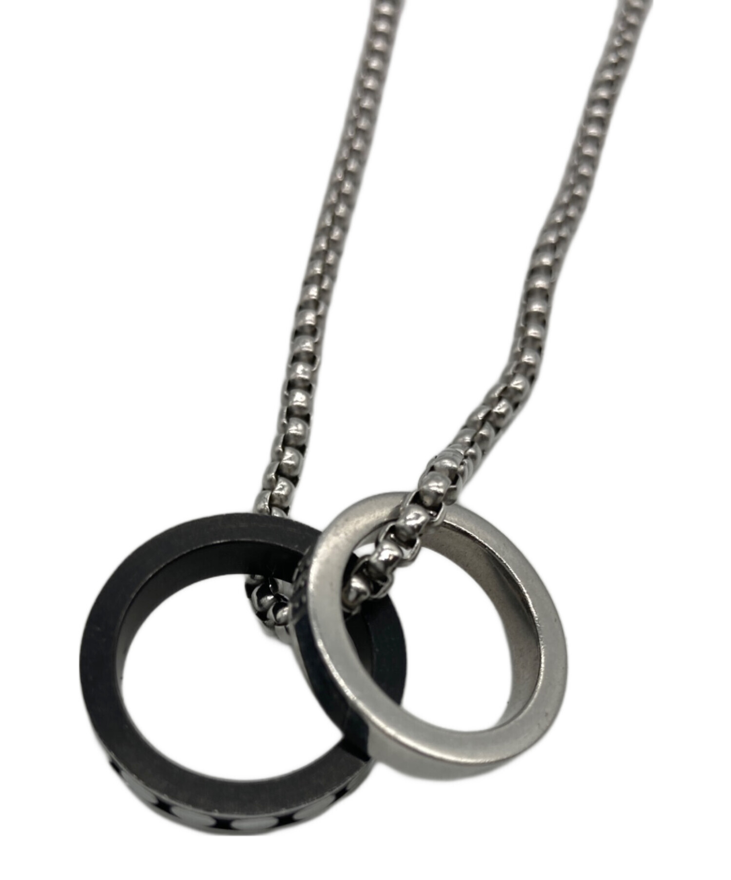 中古・古着通販】DIESEL (ディーゼル) ダブルリングネックレス