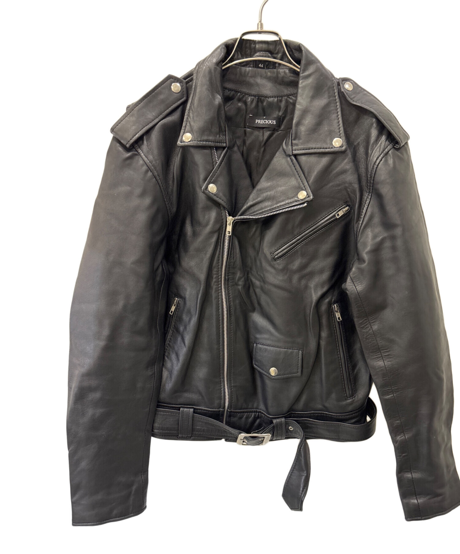 中古・古着通販】PRECIOUS (プレシャス) レザーライダースジャケット