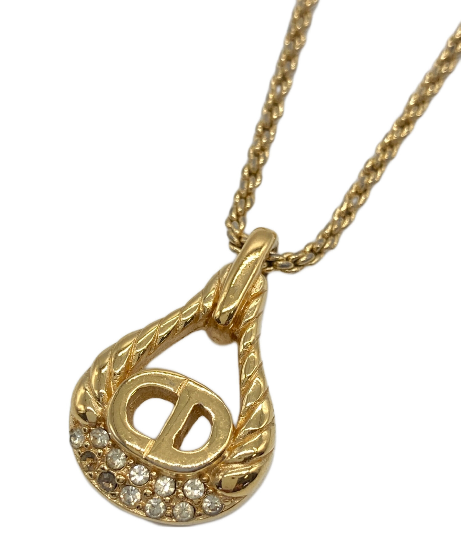 【未使用品】Christian Dior ゴールド ネックレス CDロゴ 中古・古着通販】Christian Dior (クリスチャン ディオール) CDロゴ