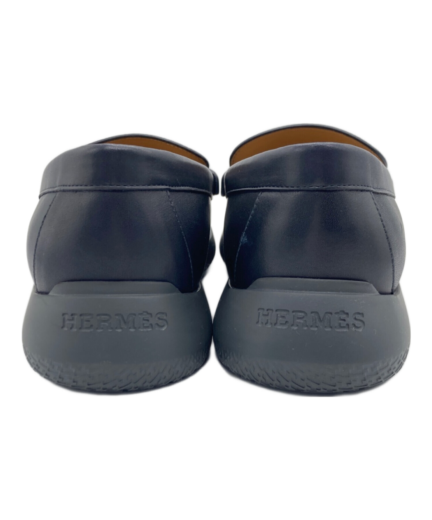 中古・古着通販】HERMES (エルメス) モカシンドンローファー ブラック