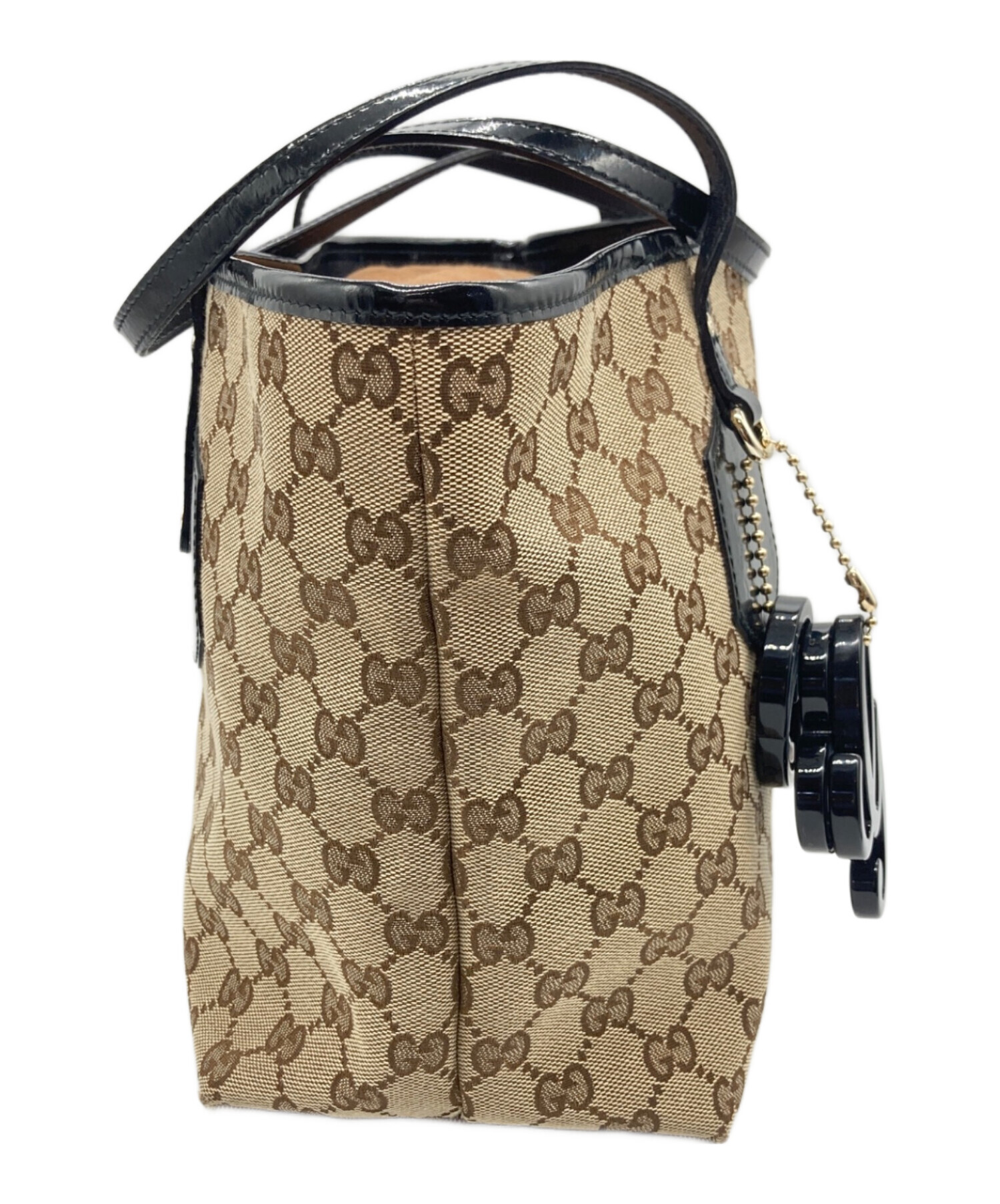 中古・古着通販】GUCCI (グッチ) トートバッグ ベージュ×ブラック