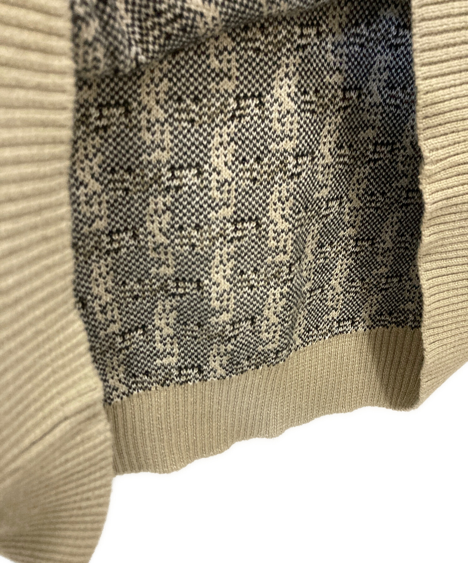 中古・古着通販】FENDI (フェンディ) 薄手ニット ベージュ サイズ:50 