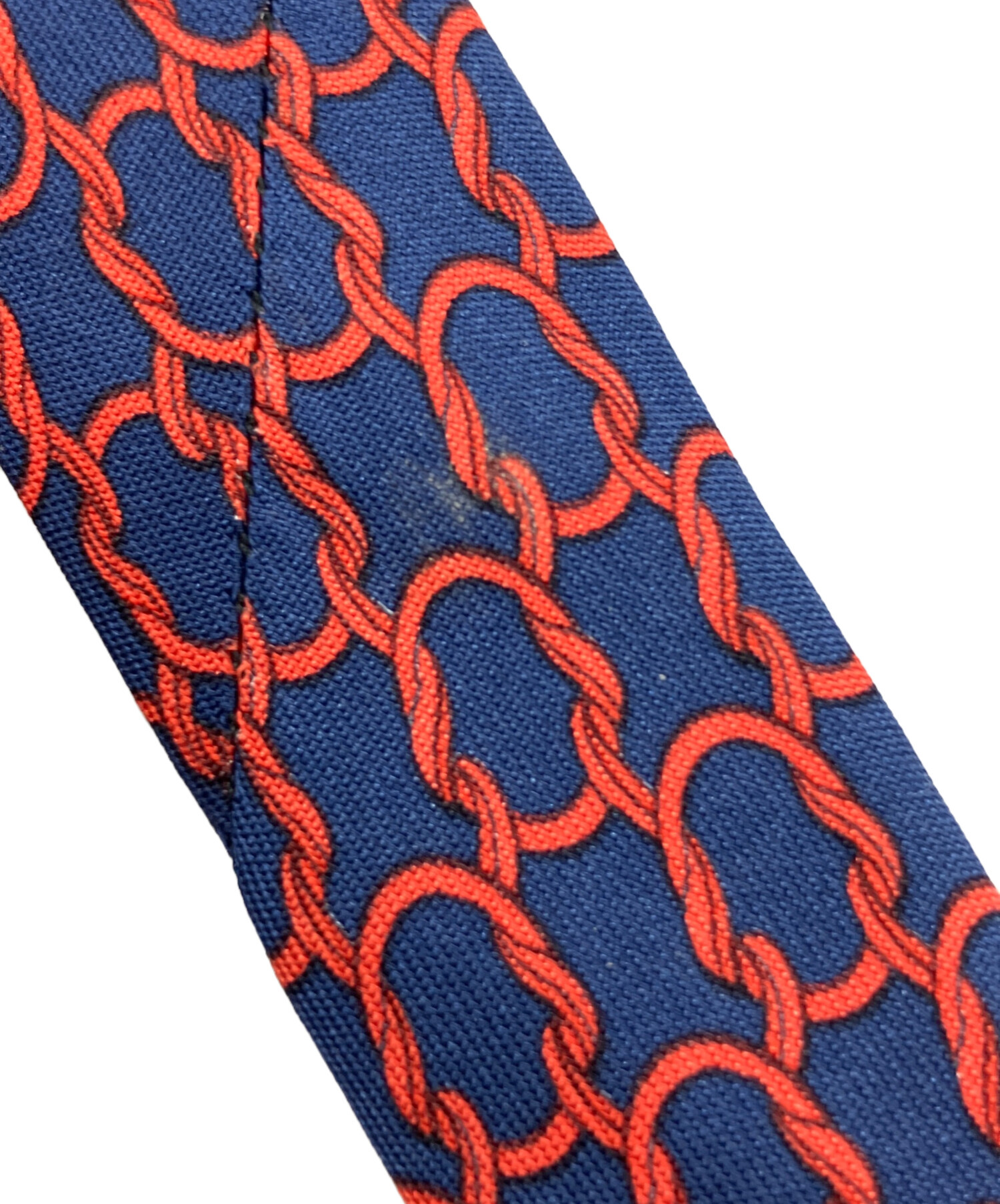中古・古着通販】HERMES (エルメス) ネクタイ レッド×ネイビー サイズ