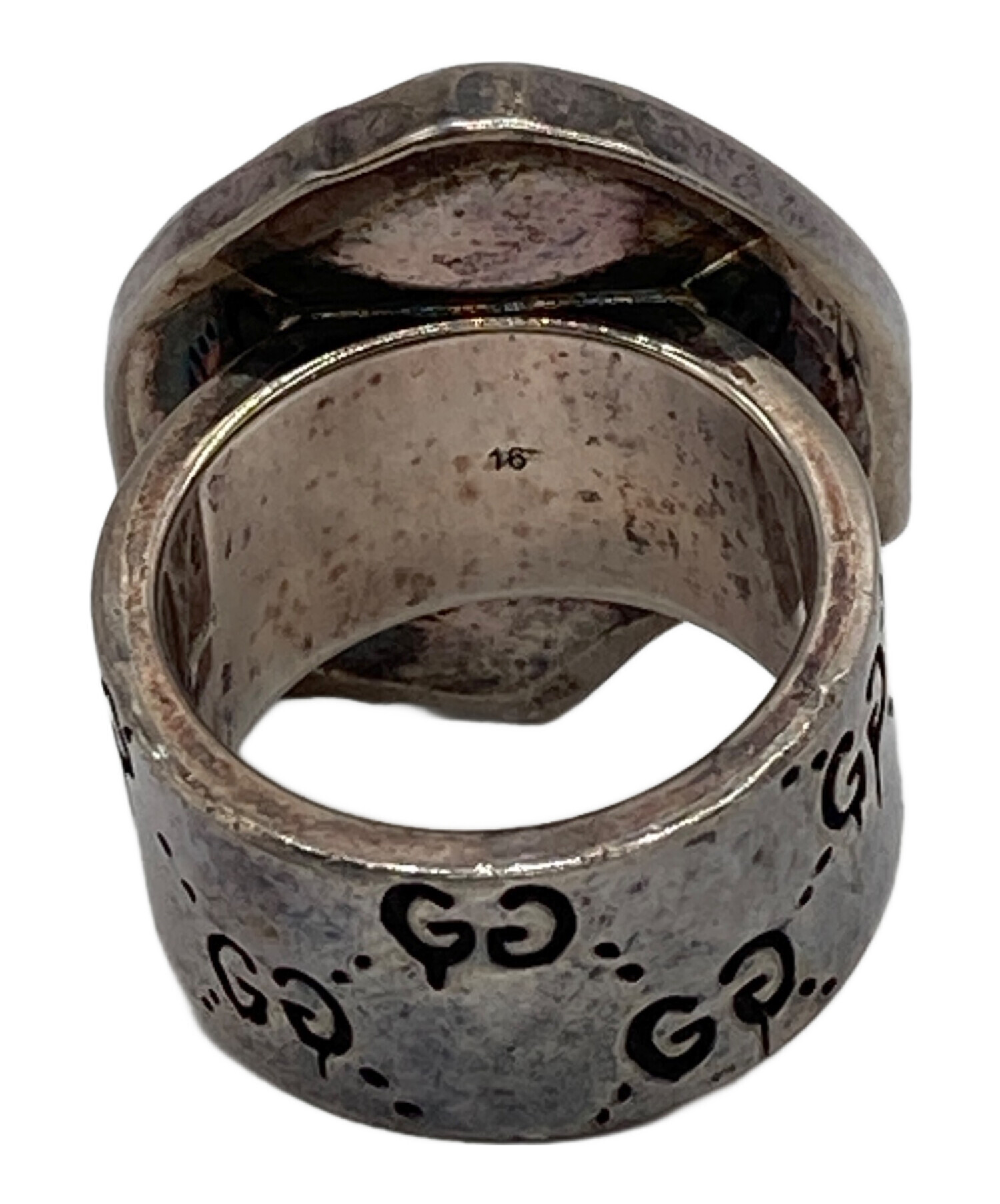 中古・古着通販】GUCCI (グッチ) シルバーリング シルバー サイズ:16号 