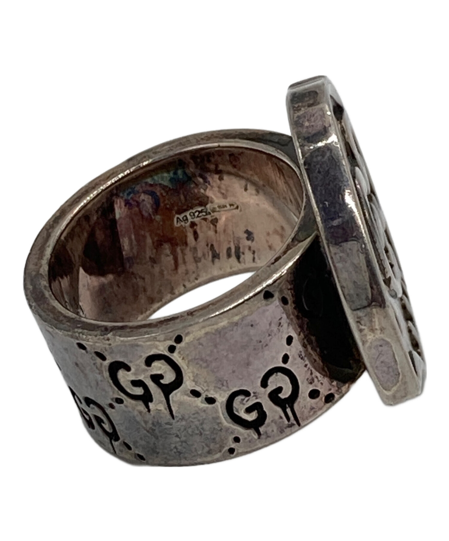 中古・古着通販】GUCCI (グッチ) シルバーリング シルバー サイズ:16号 