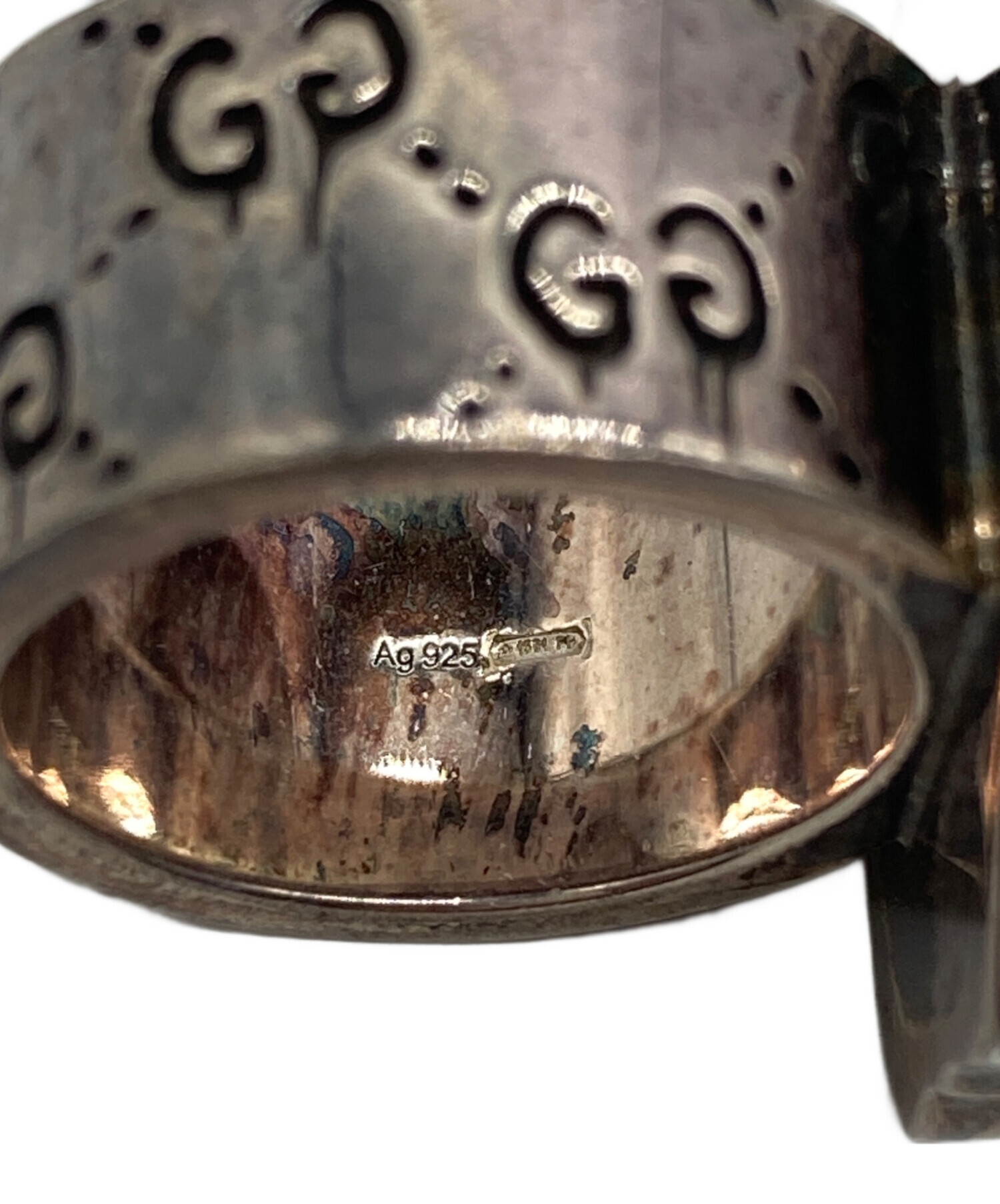 中古・古着通販】GUCCI (グッチ) シルバーリング シルバー サイズ:16号 