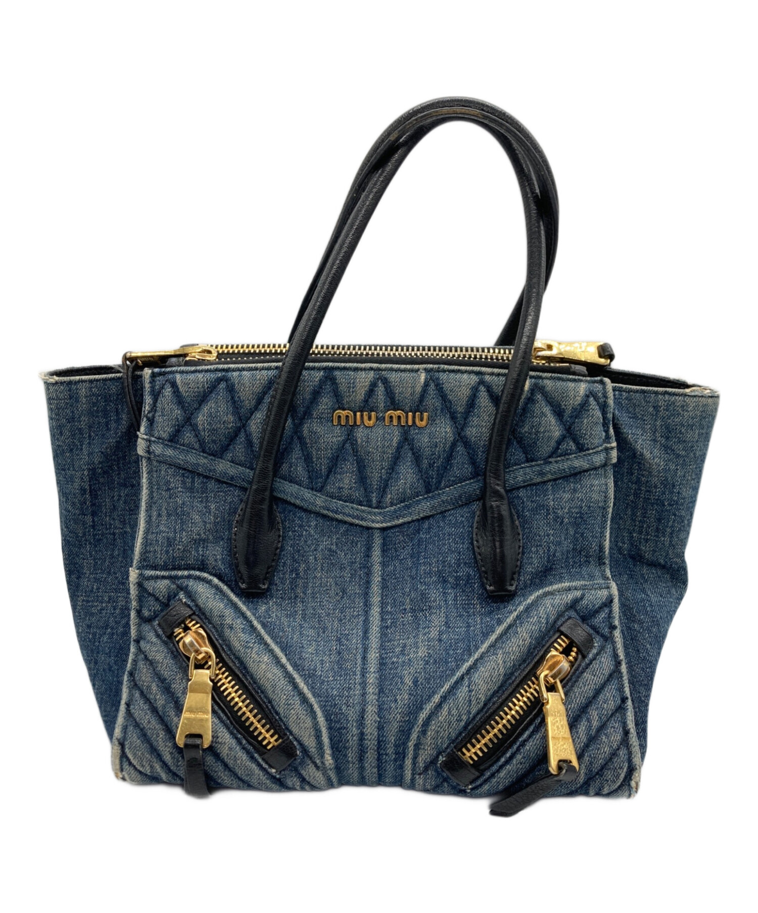 miumiu　ヴィンテージデニムバック 中古・古着通販】MIU MIU (ミュウミュウ) デニム バイカー